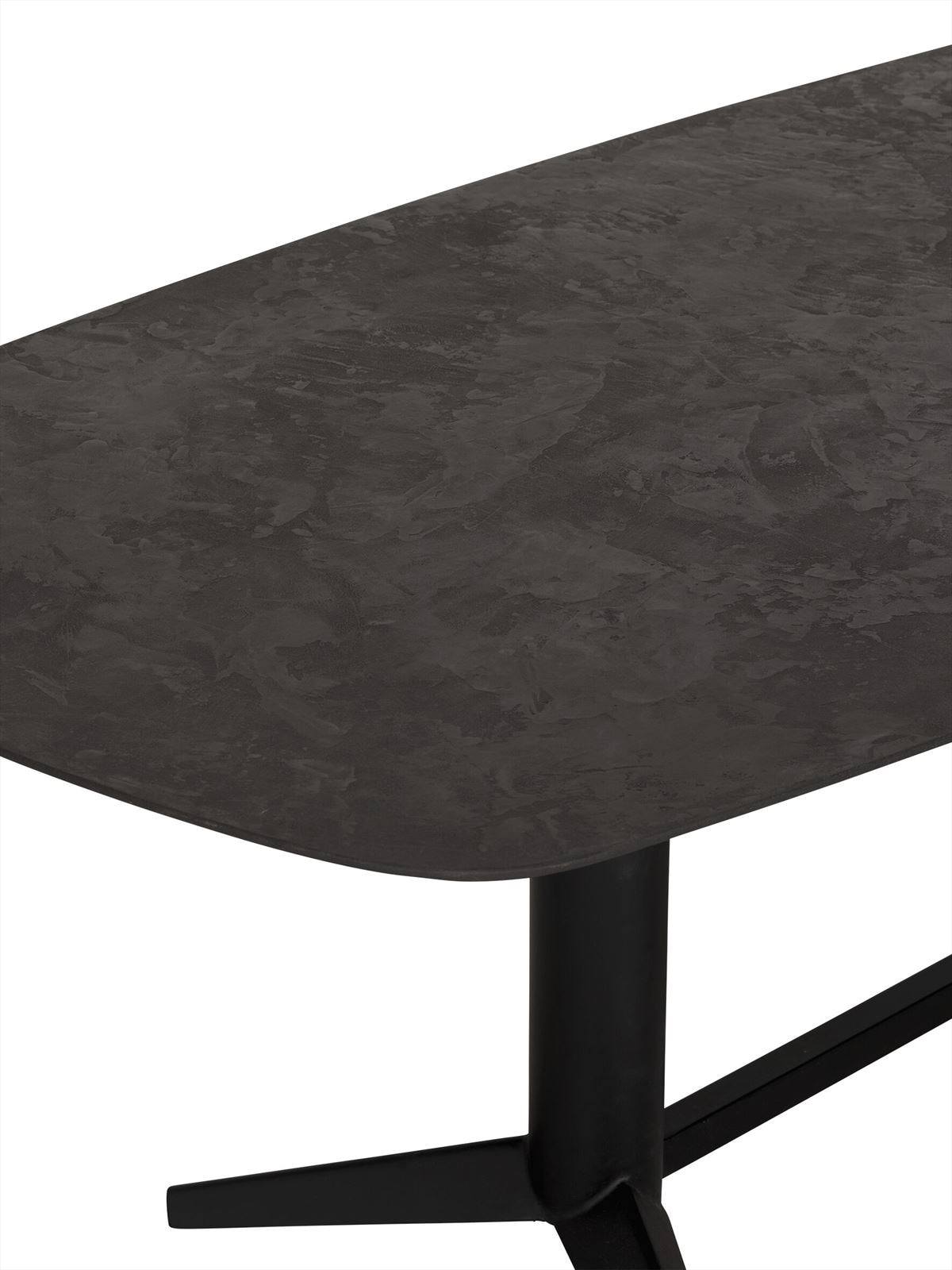DTP Home Eettafel 'Soho' Deens ovaal, Betonlook, 260 x 110cm