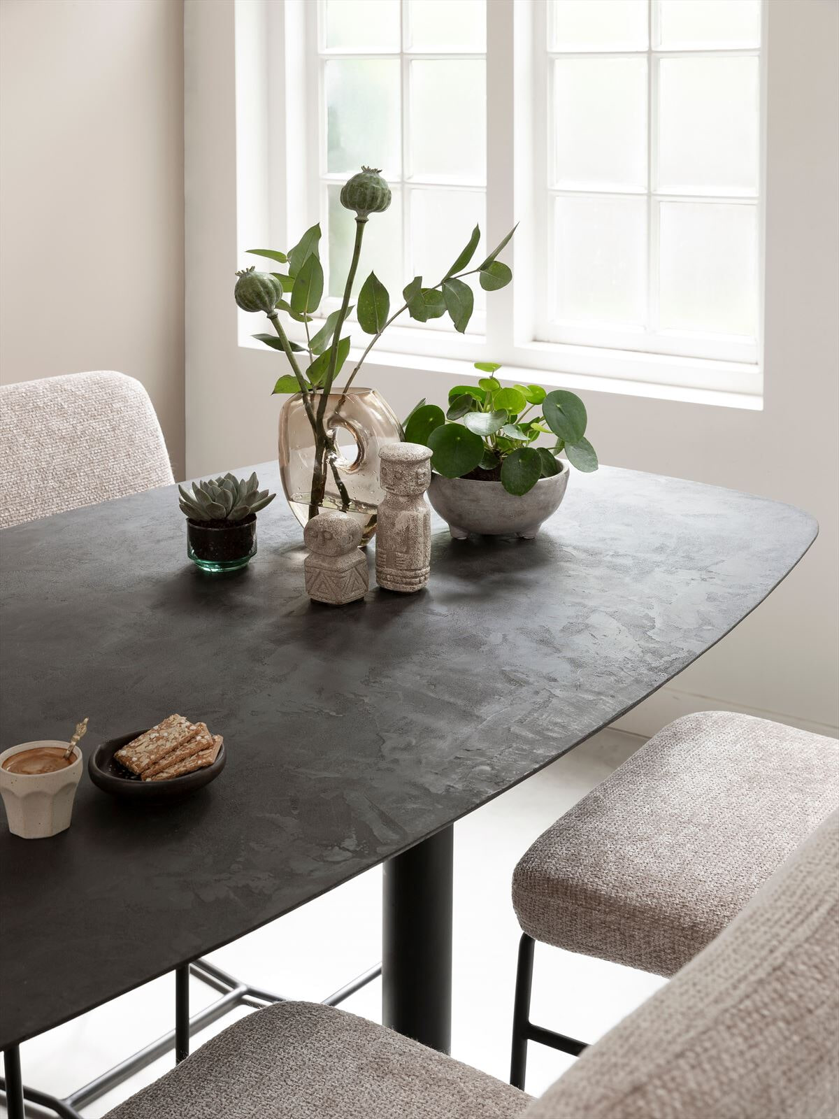 DTP Home Bartafel 'Soho' Deens ovaal, Betonlook, 160 x 90cm