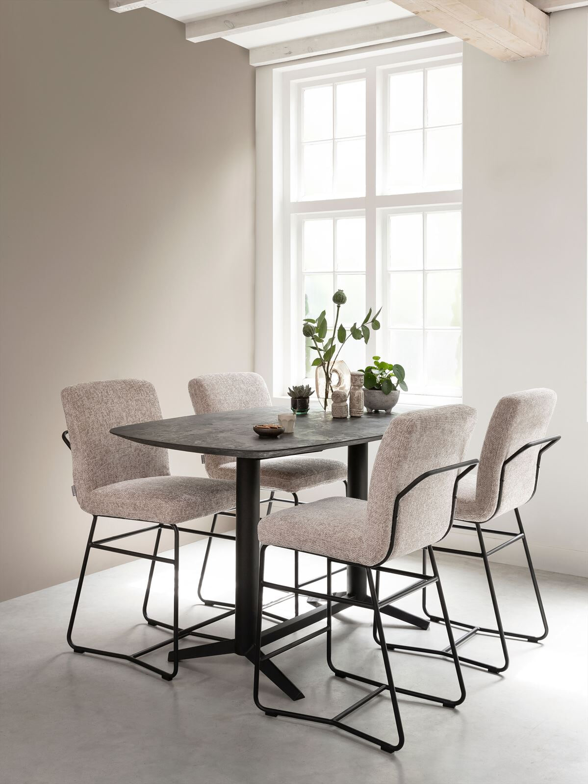 DTP Home Bartafel 'Soho' Deens ovaal, Betonlook, 160 x 90cm