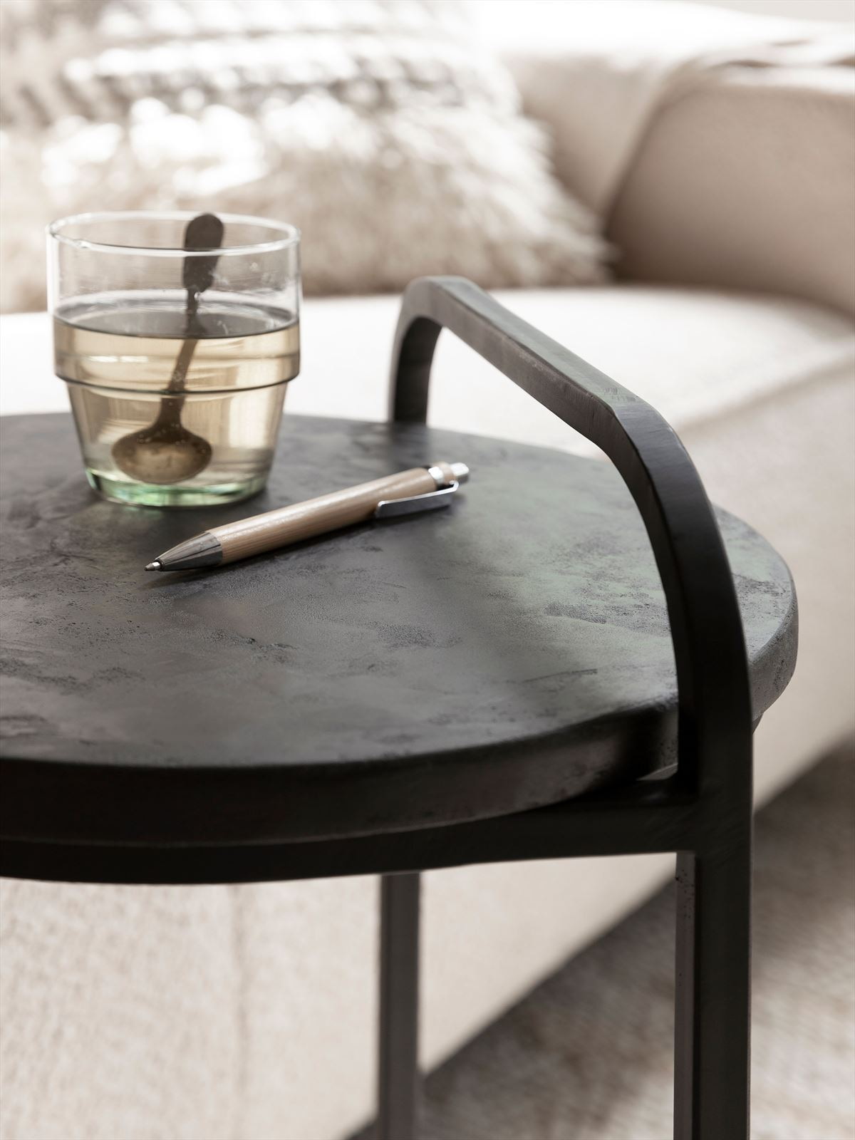 DTP Home Laptoptafel 'Soho' Betonlook, 35cm, kleur Zwart