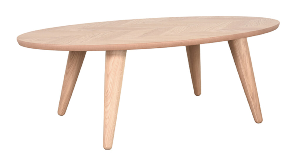 LABEL51 Ovale Salontafel Ines Naturel Eiken, 120 x 70cm