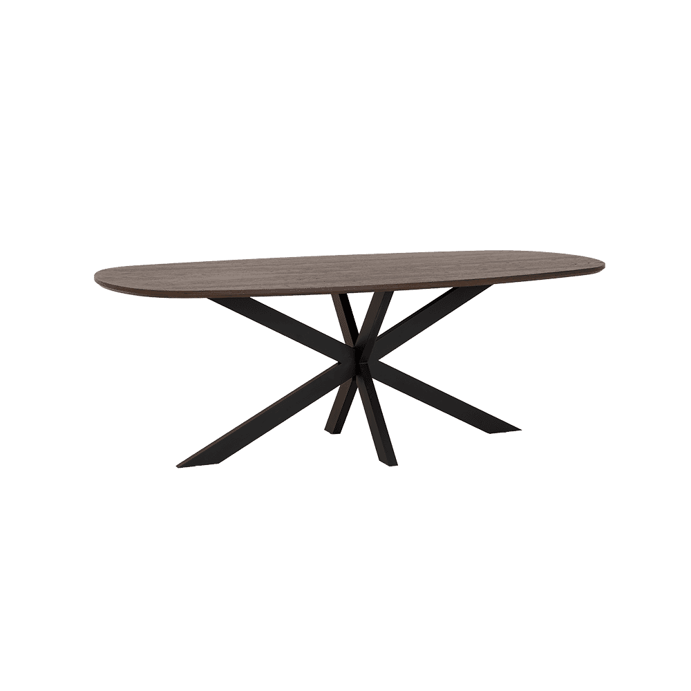 Tower Living Deens Ovale Eettafel 'San Marino' Eiken, 220 x 110cm