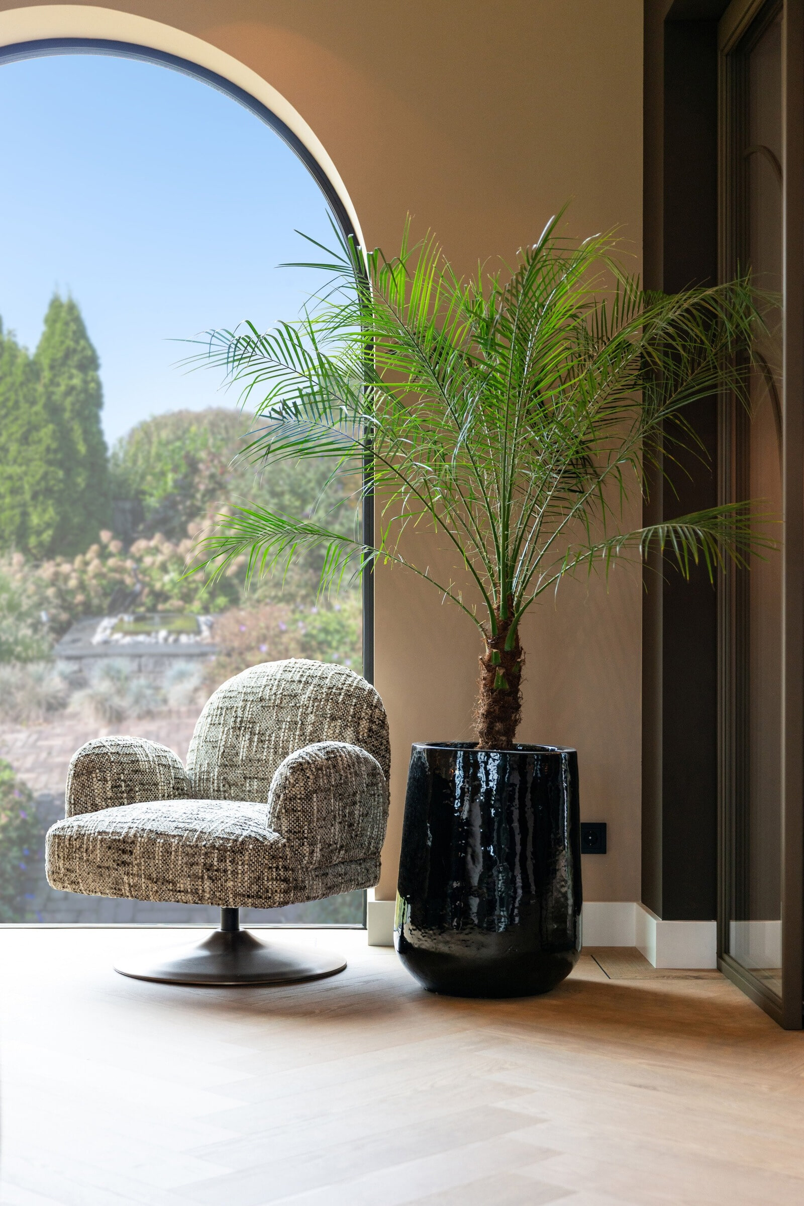 Richmond Draaifauteuil 'Kagney' Geweven stof, kleur Bruin