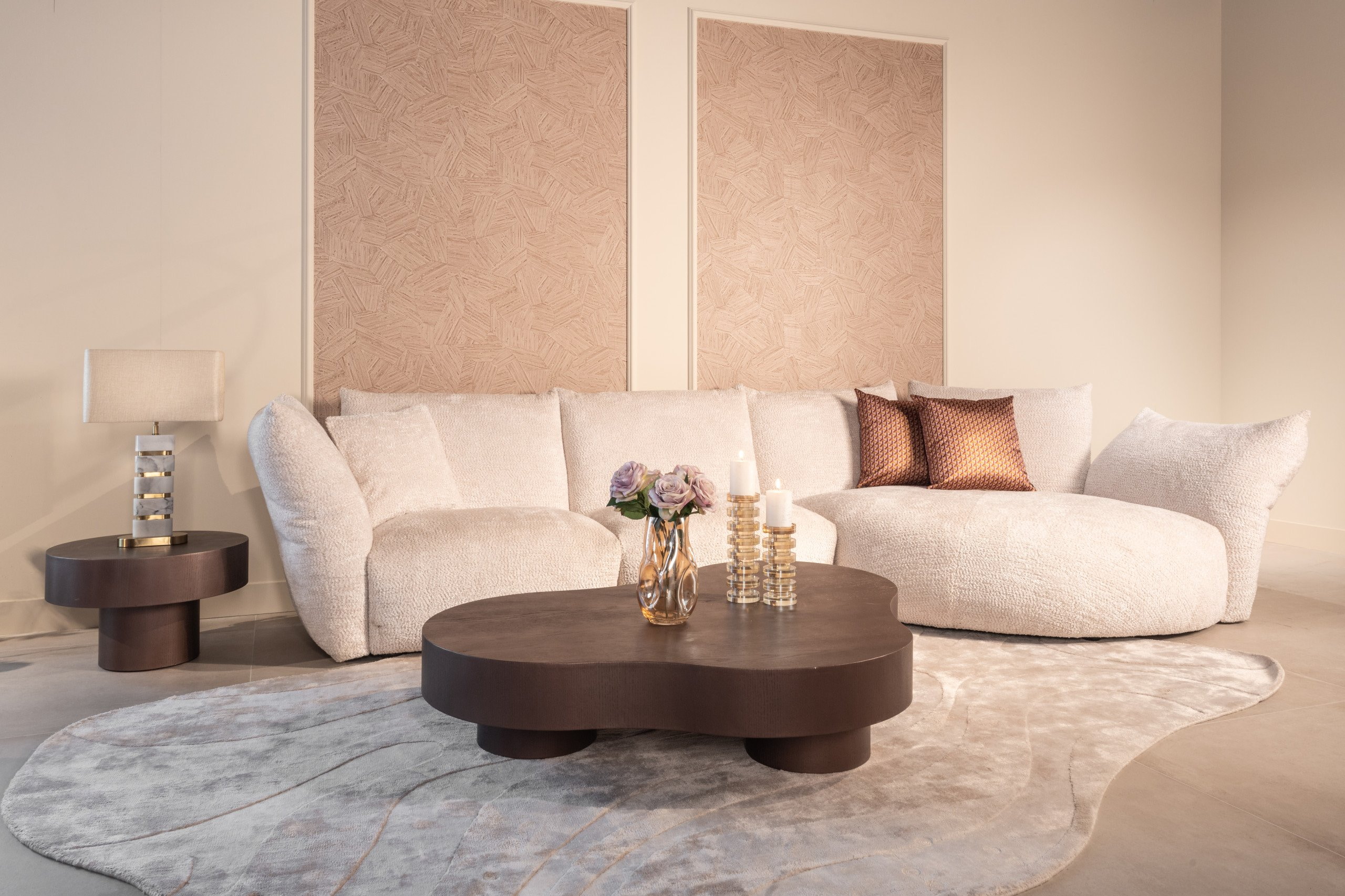 Richmond Organische Salontafel 'Bogor' Set van 2 stuks, kleur Brons