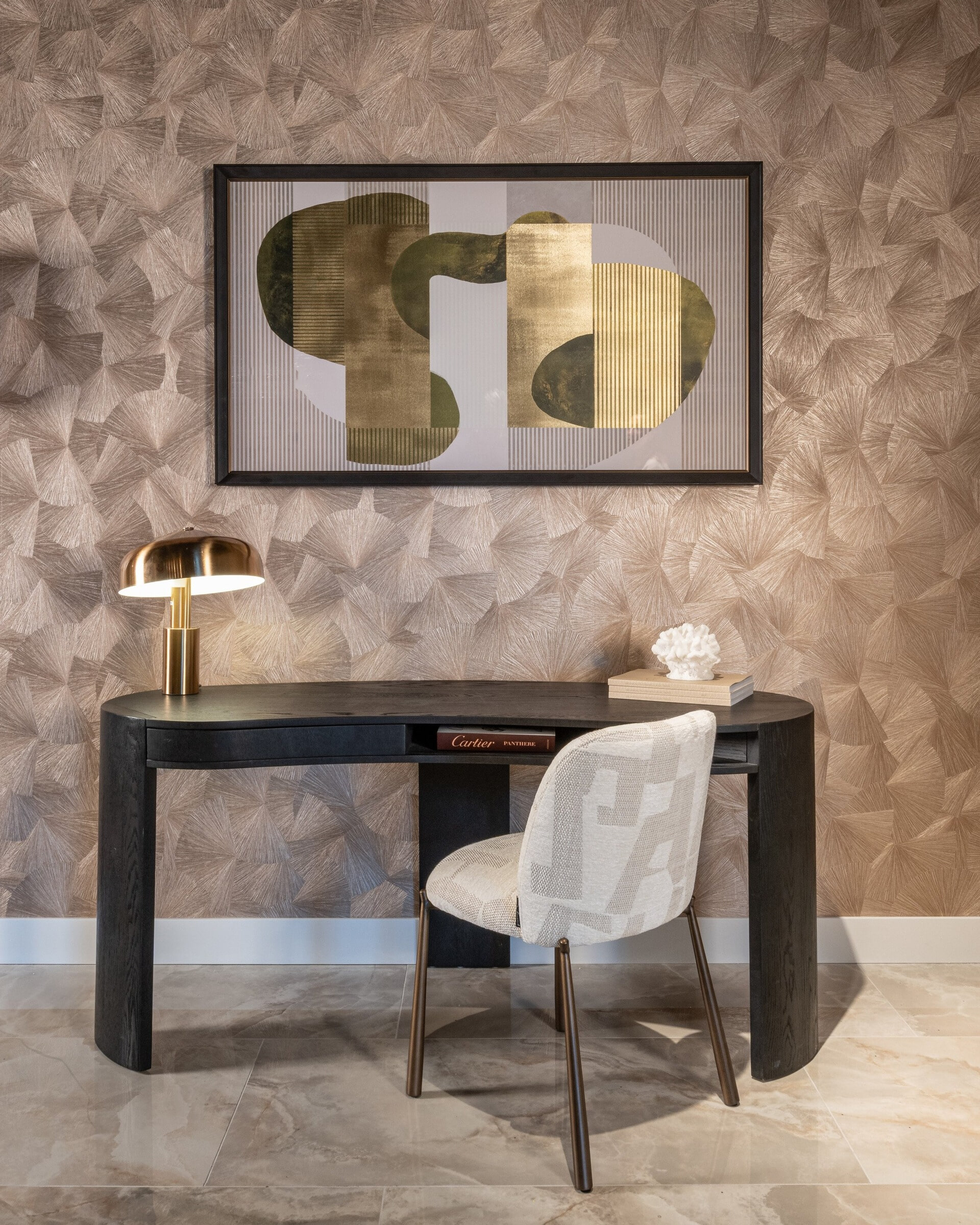 Richmond Tafellamp 'Linzy' 40cm, kleur Brushed Gold