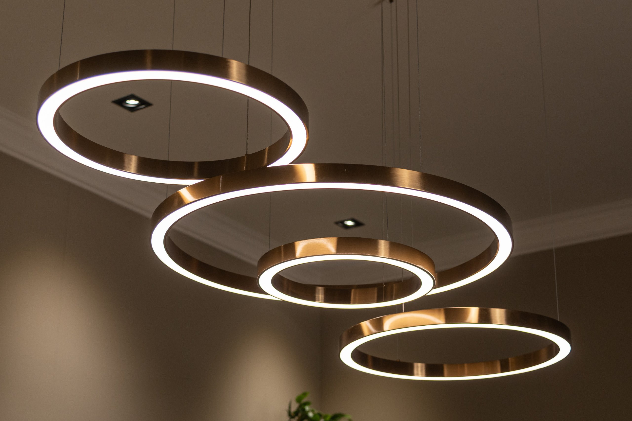 Richmond Hanglamp 'Lilou' 4-lamps, kleur Brushed Gold
