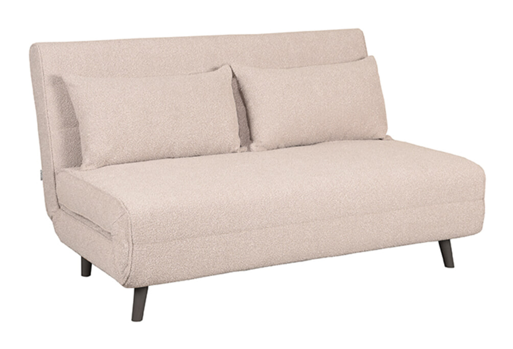 LABEL51 Slaapbank Double Met zwarte poot, Bouclé - Naturel