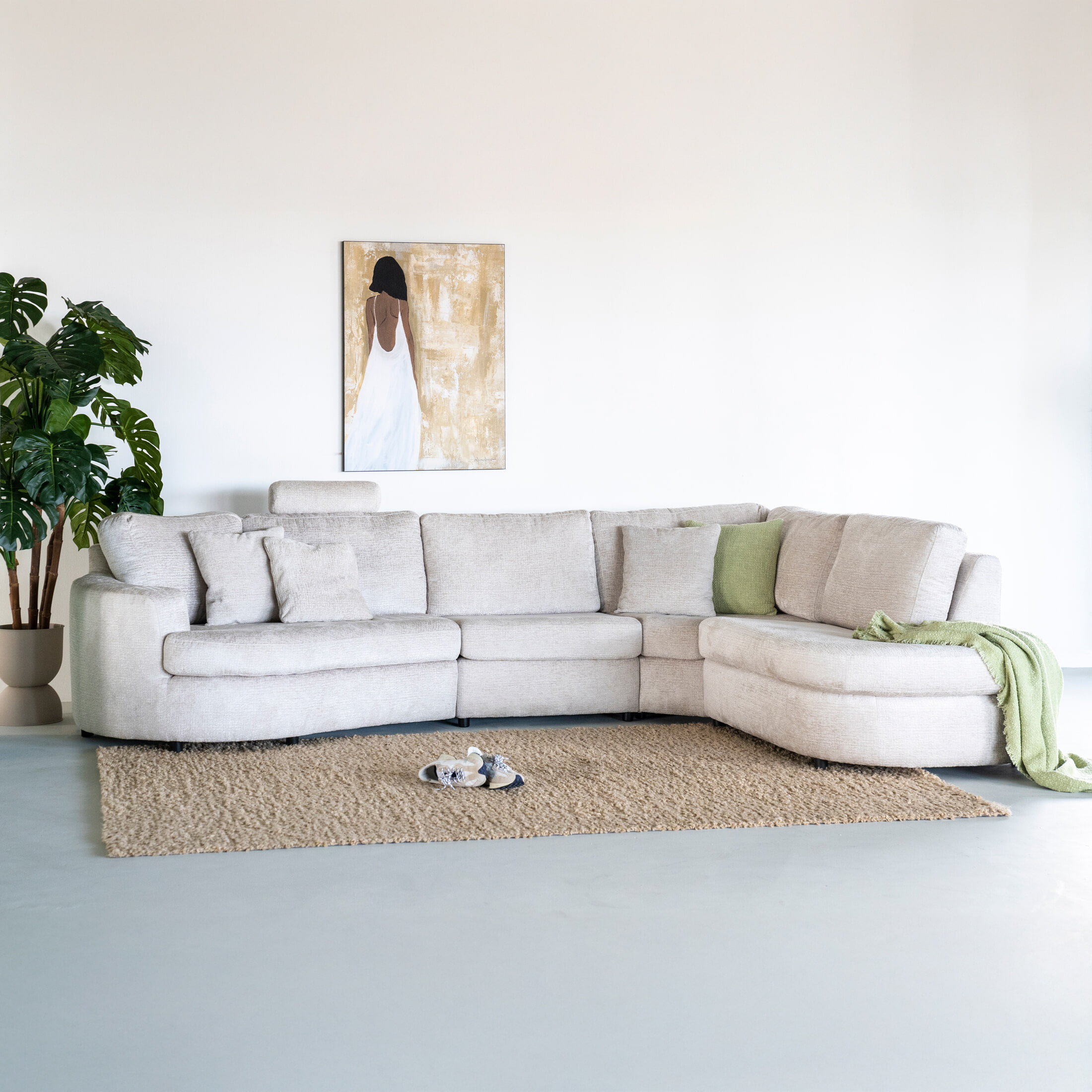 SEVN Hoekbank 'Soof' Rechts, kleur Beige