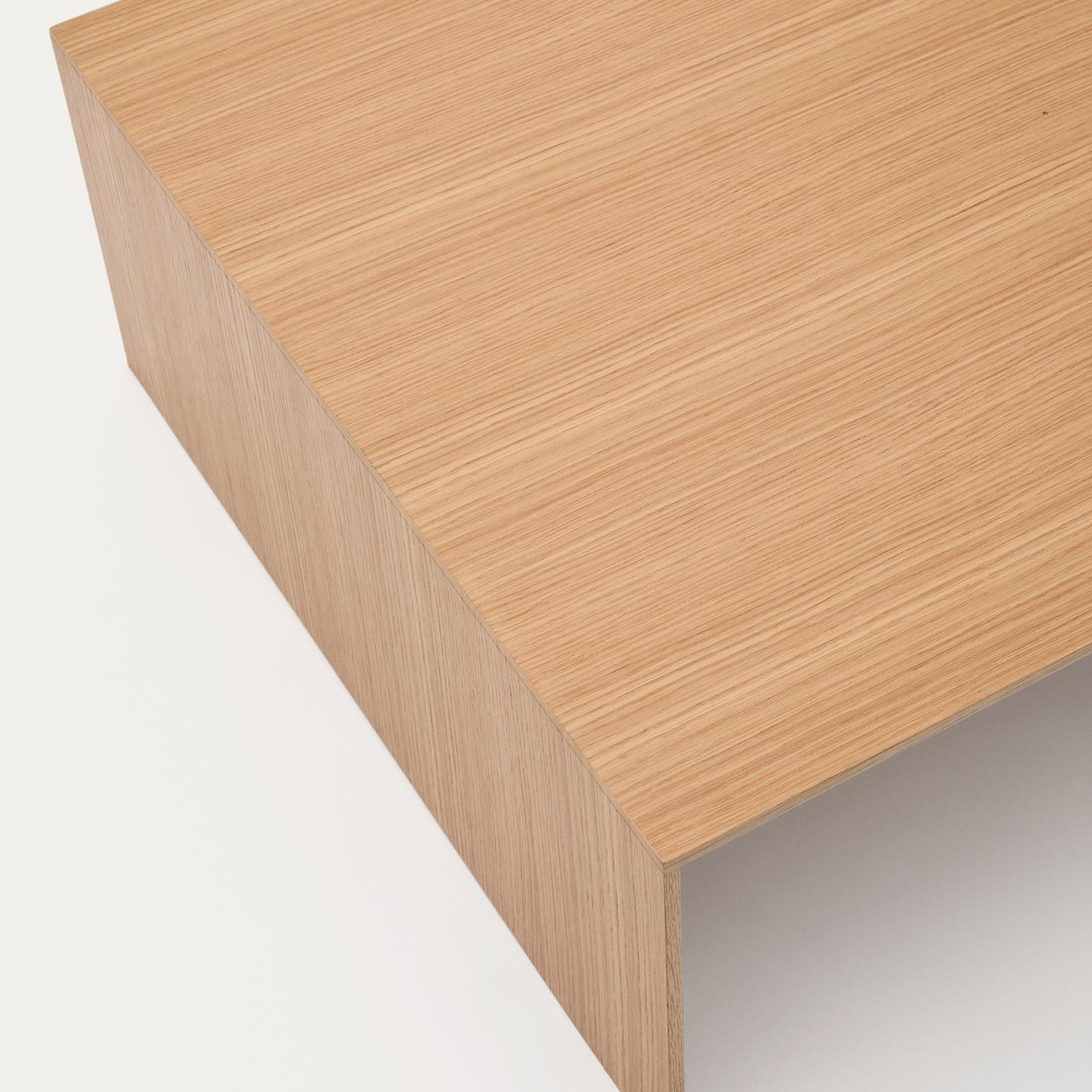 Kave Home Salontafel 'Litto' Eiken, 140 x 70cm, kleur Naturel
