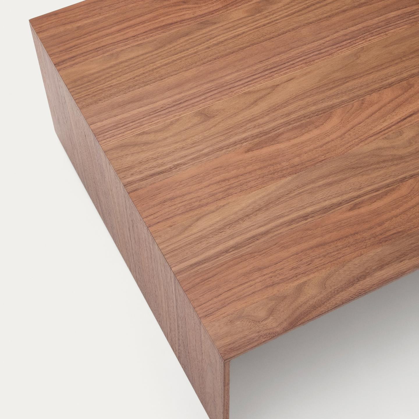 Kave Home Salontafel 'Litto' Walnoot, 140 x 70cm, kleur Bruin