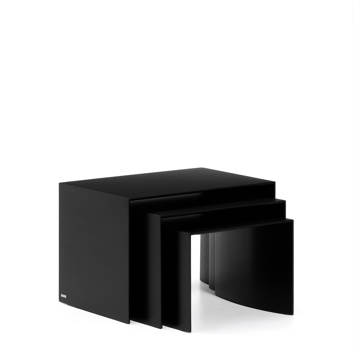 Kave Home Bijzettafel 'Litto' MDF, Set van 3 stuks, kleur Zwart