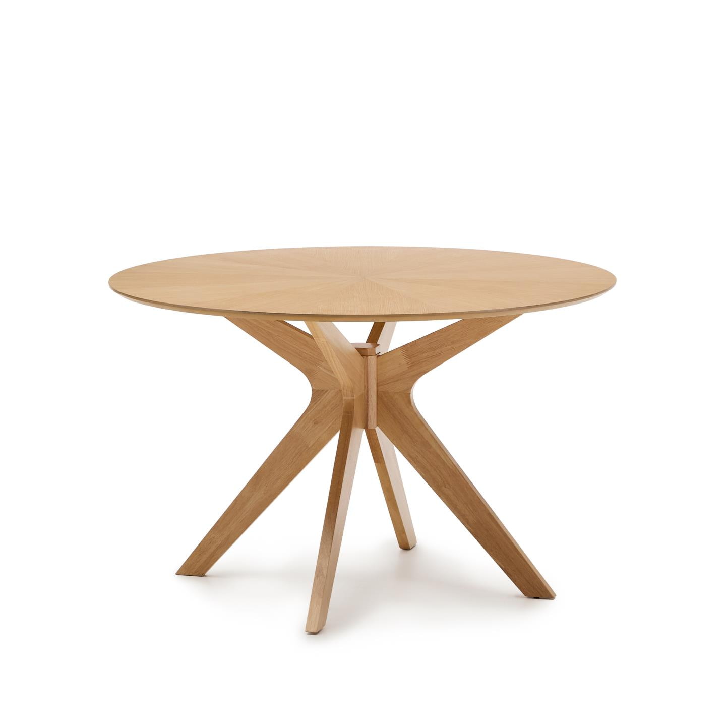 Kave Home Ronde Eettafel 'Naanim' Eiken en rubberhout, 120cm
