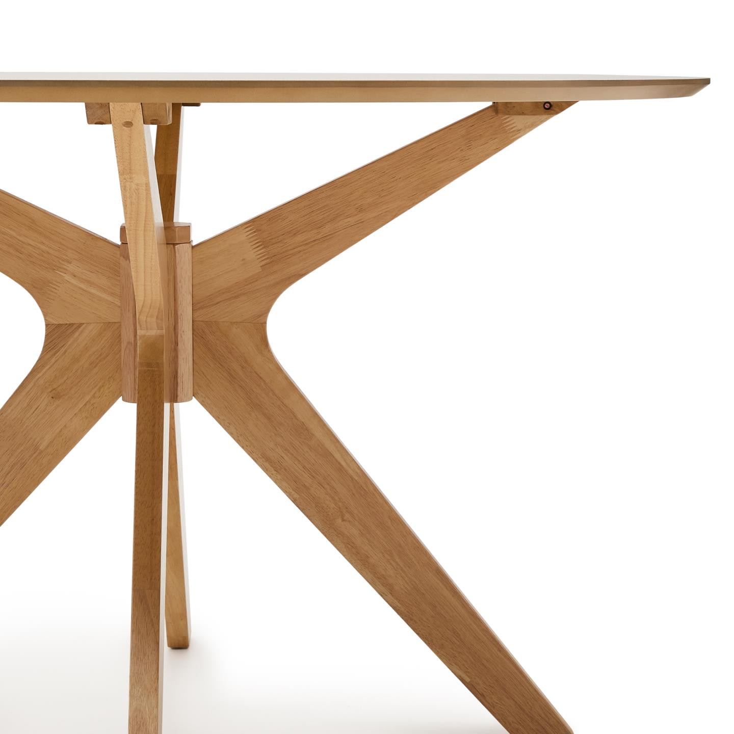 Kave Home Ronde Eettafel 'Naanim' Eiken en rubberhout, 120cm