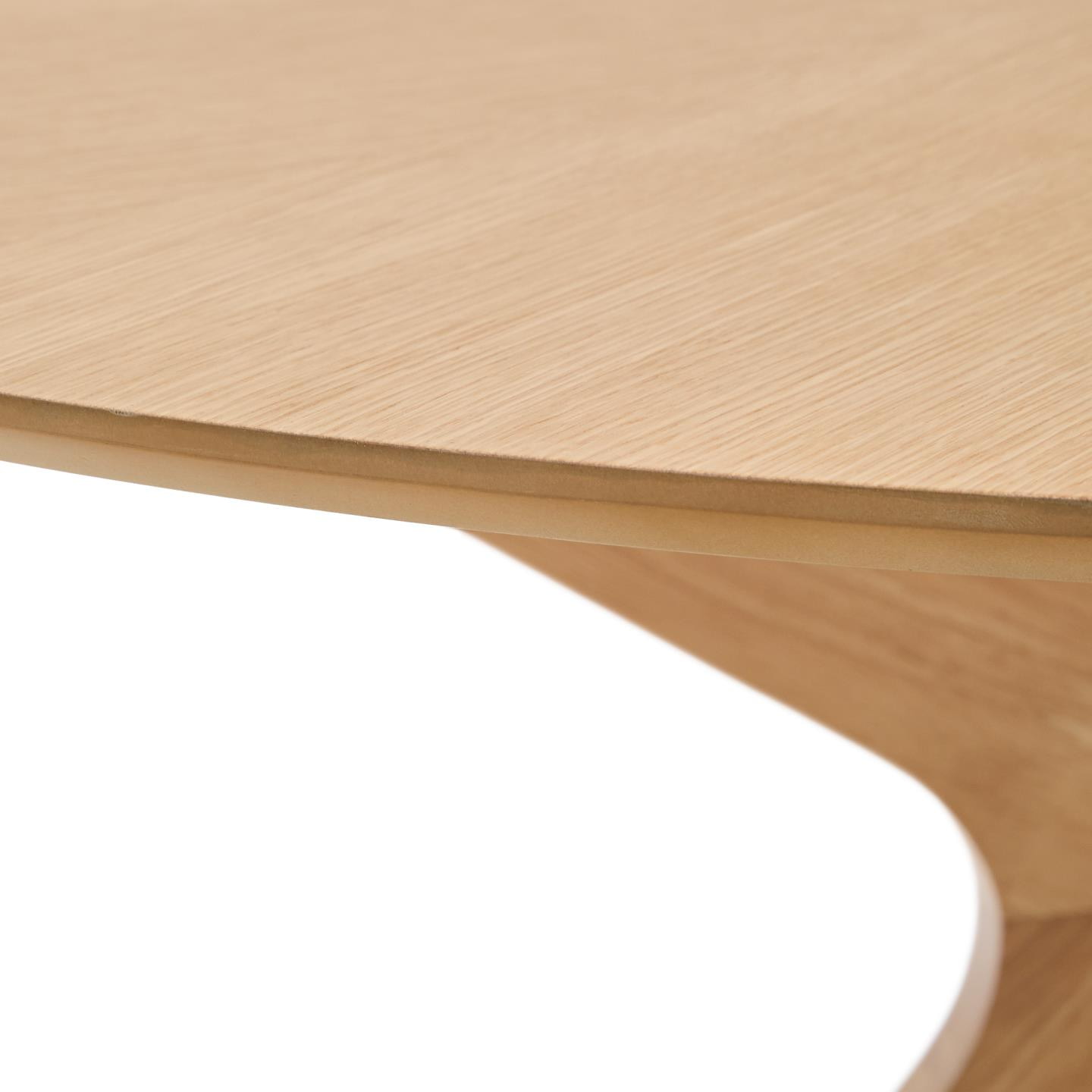 Kave Home Ronde Eettafel 'Naanim' Eiken en rubberhout, 120cm