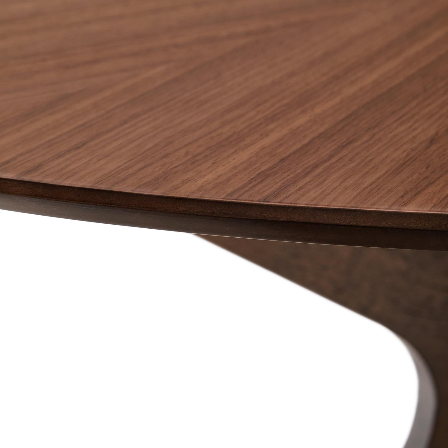 Kave Home Ronde Eettafel 'Naanim' Walnoot en rubberhout, 120cm