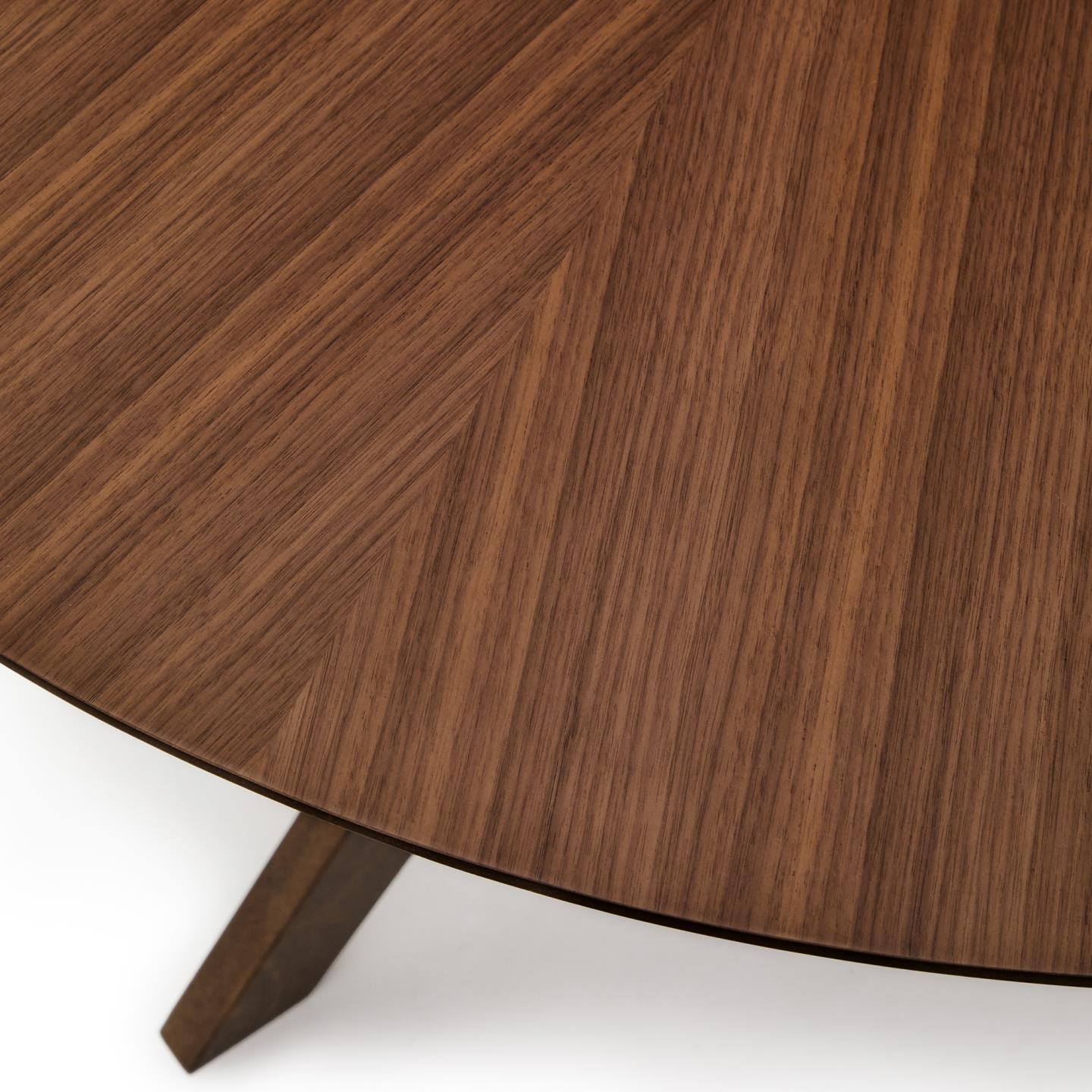 Kave Home Ronde Eettafel 'Naanim' Walnoot en rubberhout, 120cm