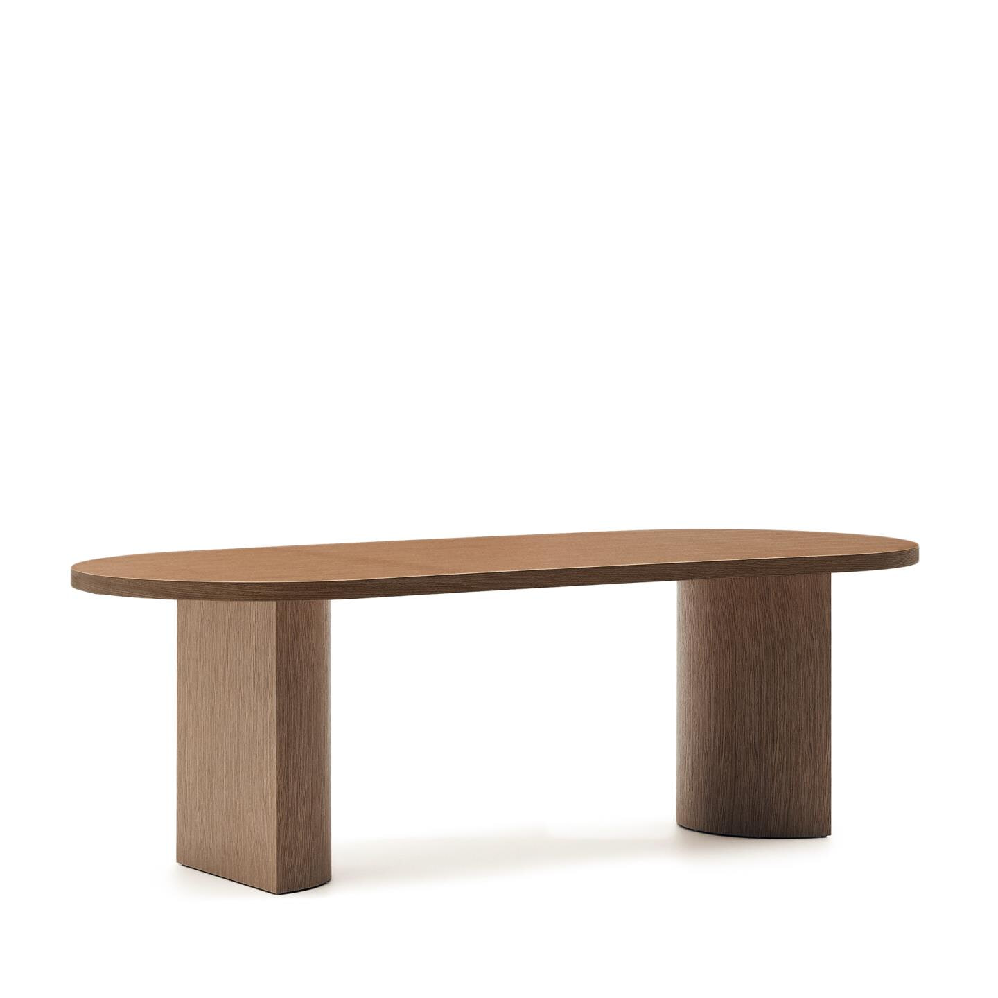 Kave Home Ovale Eettafel 'Nealy' Walnootfineer, 240 x 100cm