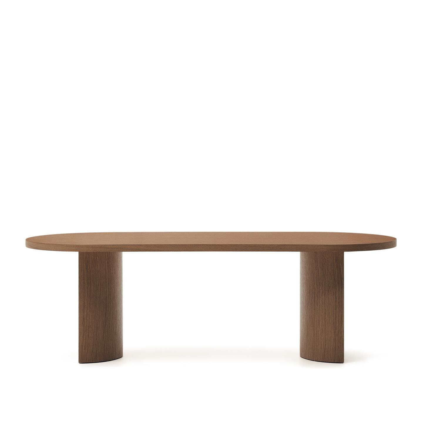 Kave Home Ovale Eettafel 'Nealy' Walnootfineer, 240 x 100cm
