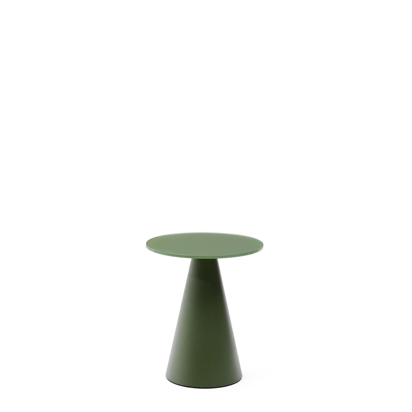 Kave Home Ronde Bijzettafel Wilshire 30cm - Donkergroen