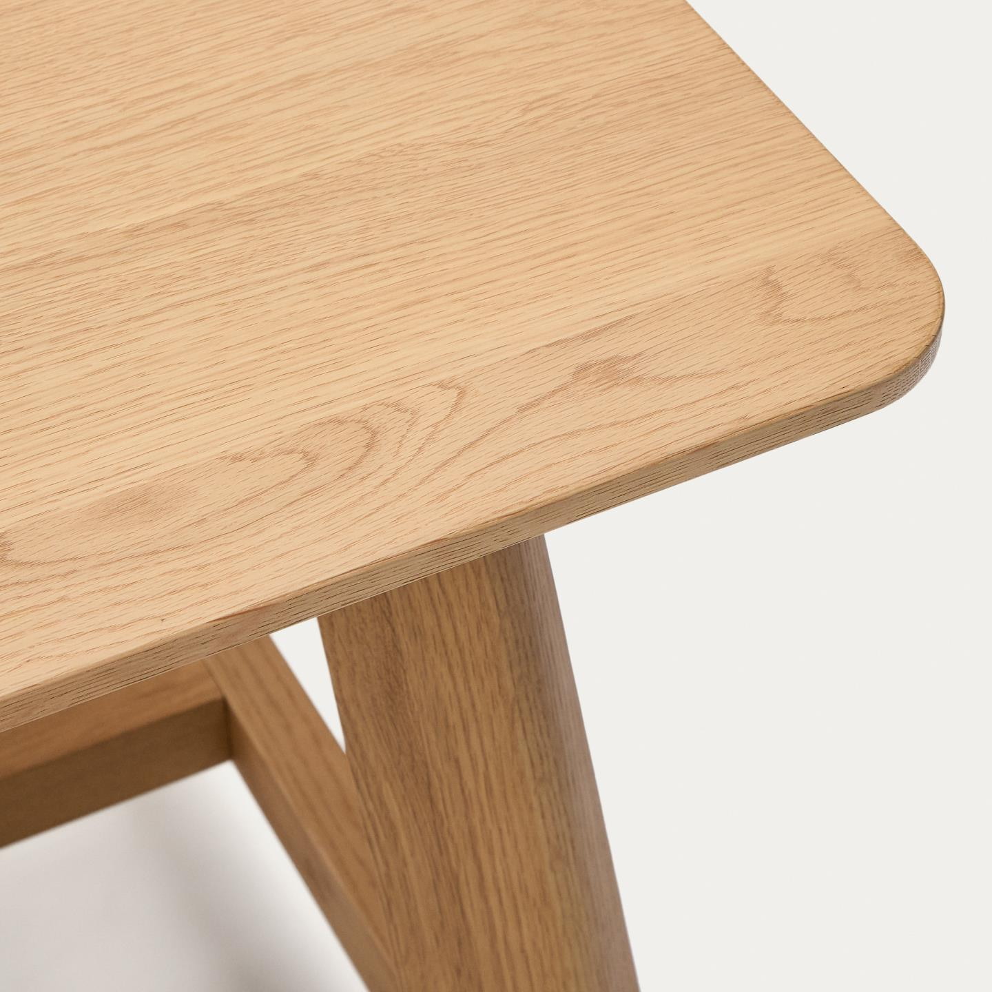 Kave Home Eettafel 'Idun' Eikenhout, 220 x 100cm