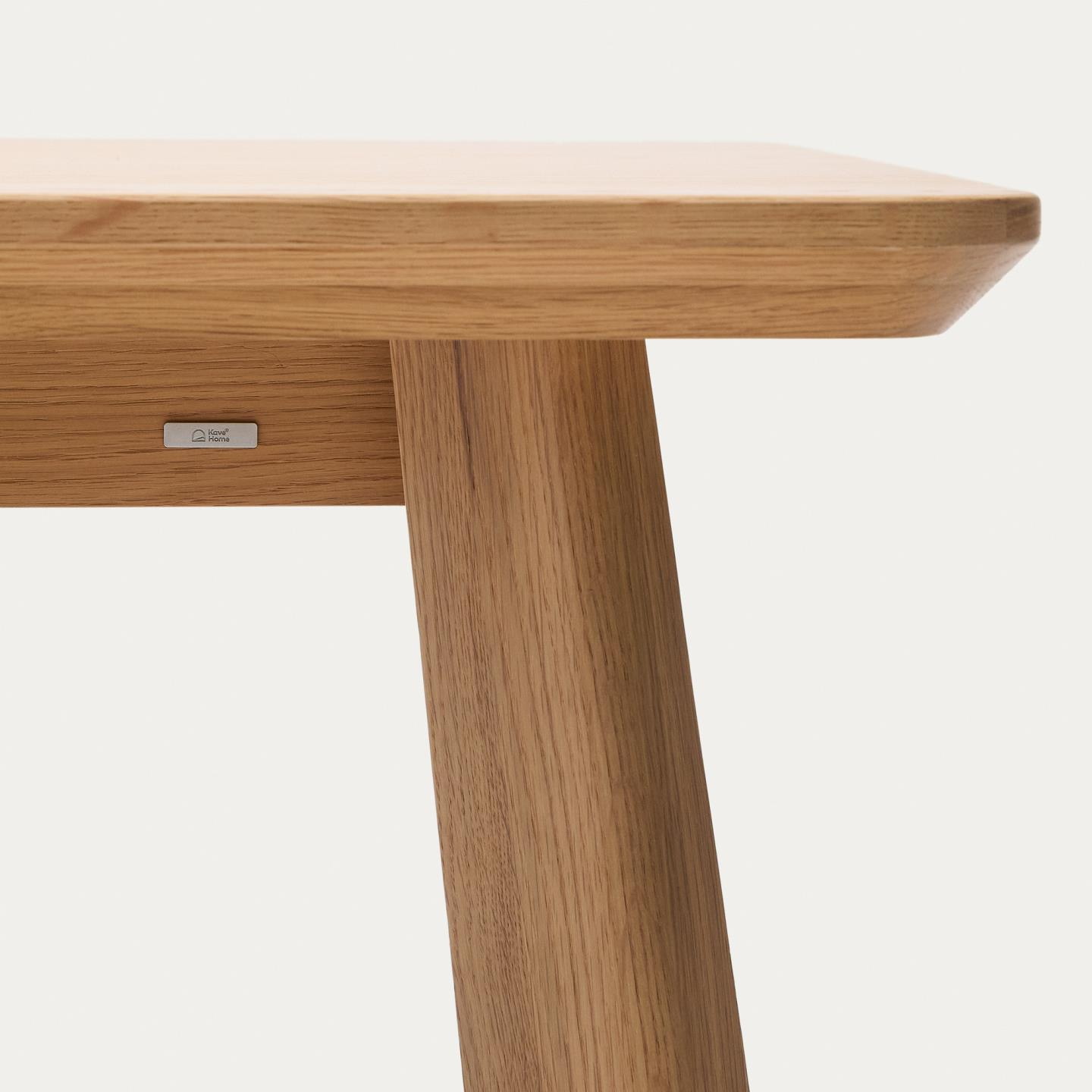 Kave Home Eettafel 'Idun' Eikenhout, 220 x 100cm