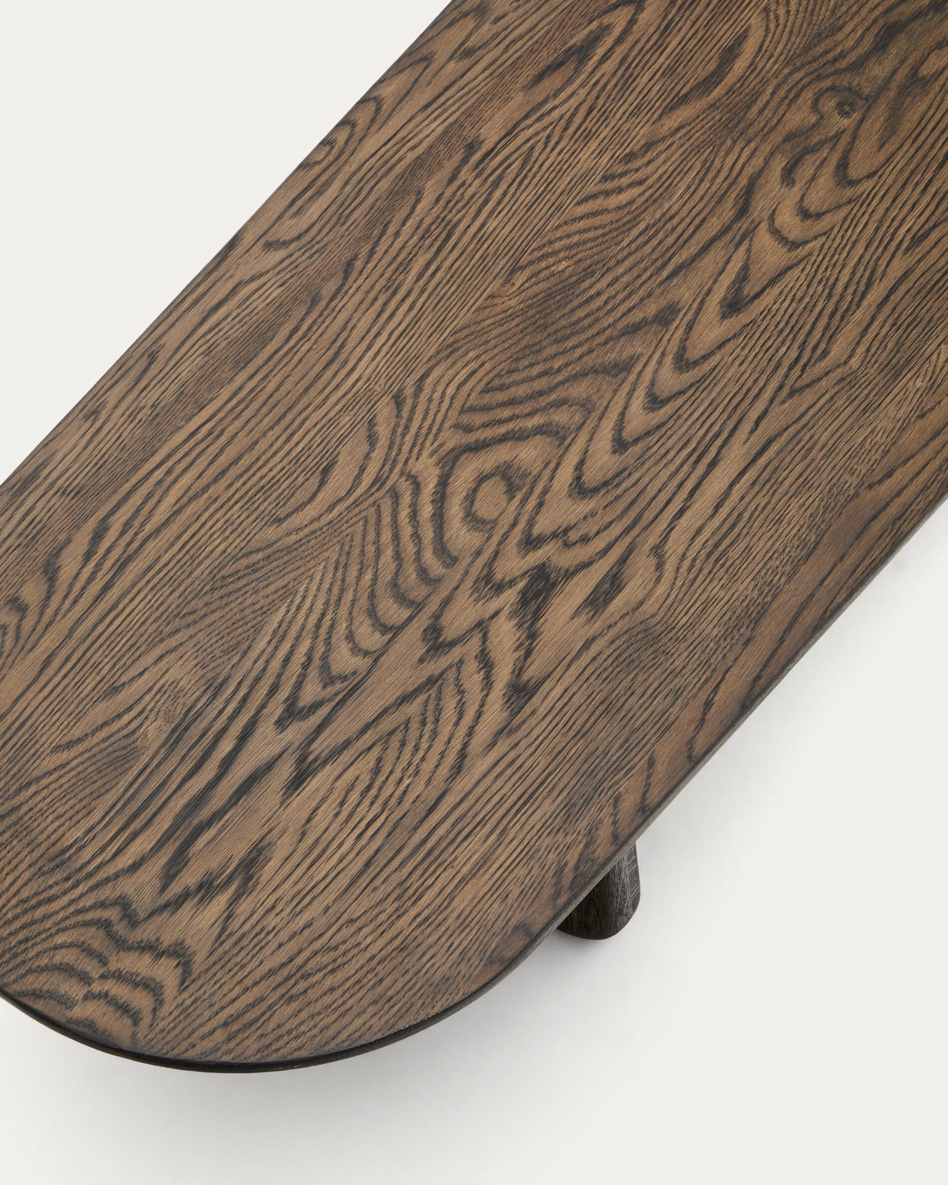 Kave Home Organische Salontafel 'Pirita' Eikenhout, 146 x 64cm, kleur Bruin