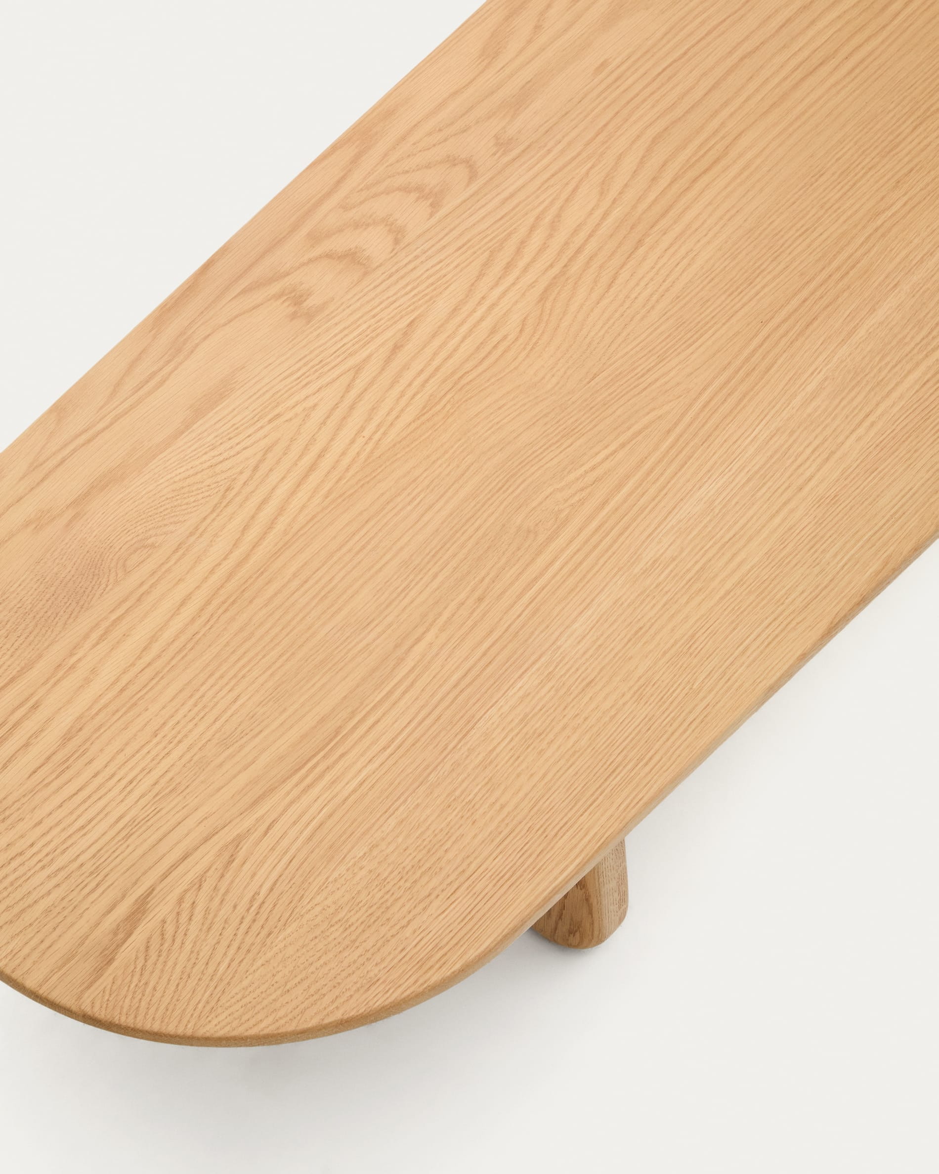 Kave Home Organische Salontafel 'Pirita' Eikenhout, 146 x 64cm, kleur Naturel