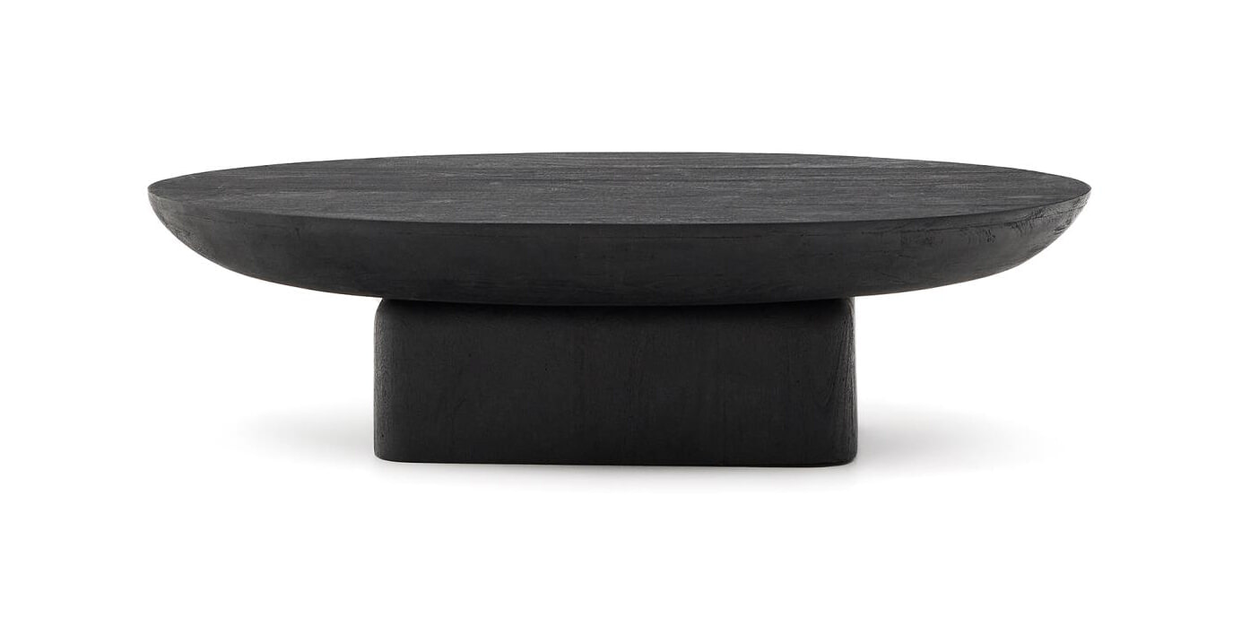 Kave Home Ovale Salontafel 'Ovak' Acaciahout, 140 x 70cm