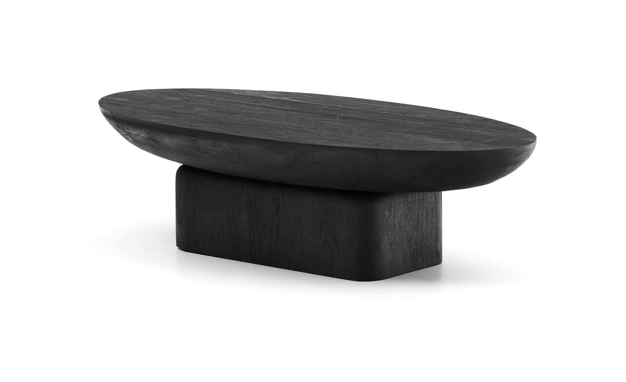 Kave Home Ovale Salontafel 'Ovak' Acaciahout, 140 x 70cm