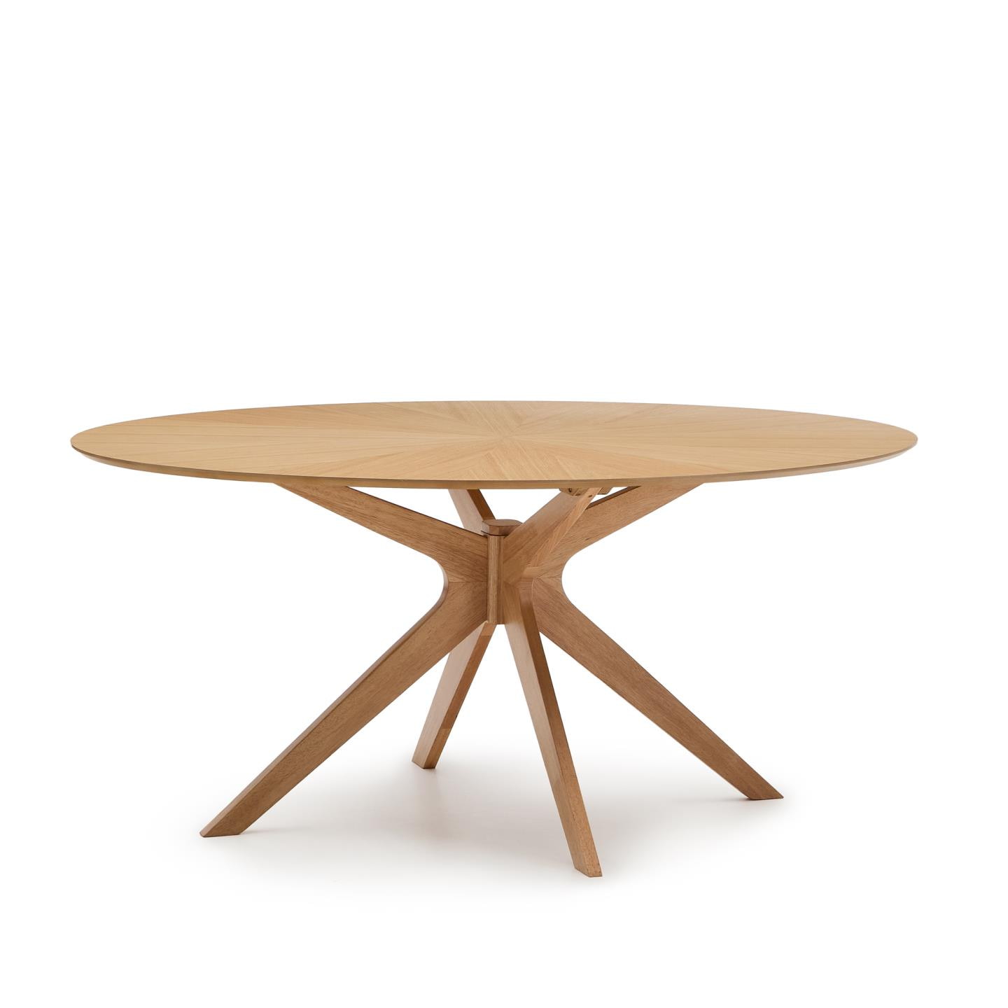 Kave Home Ovale Eettafel 'Naanim' Eiken en rubberhout, 180 x 110cm