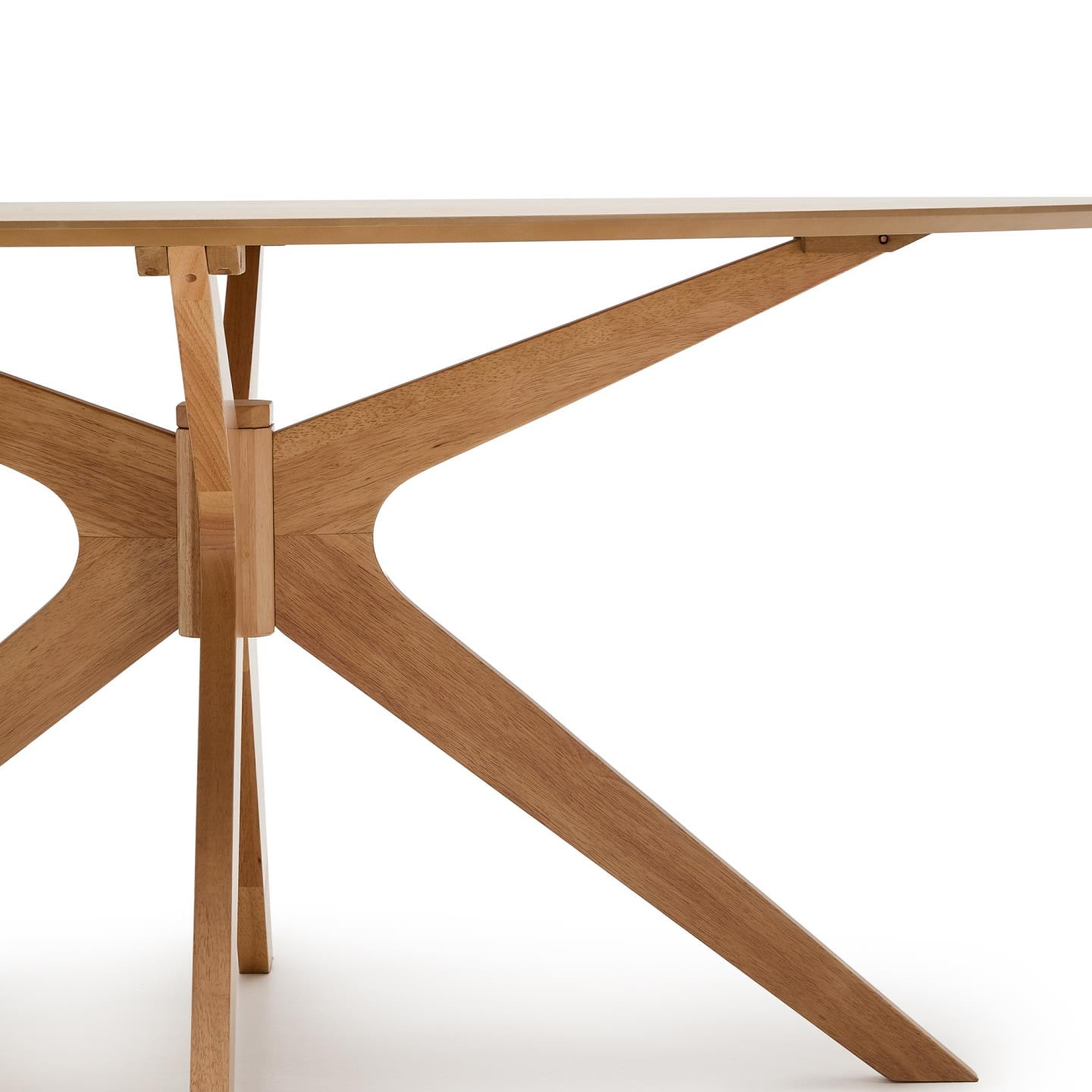 Kave Home Ovale Eettafel 'Naanim' Eiken en rubberhout, 180 x 110cm