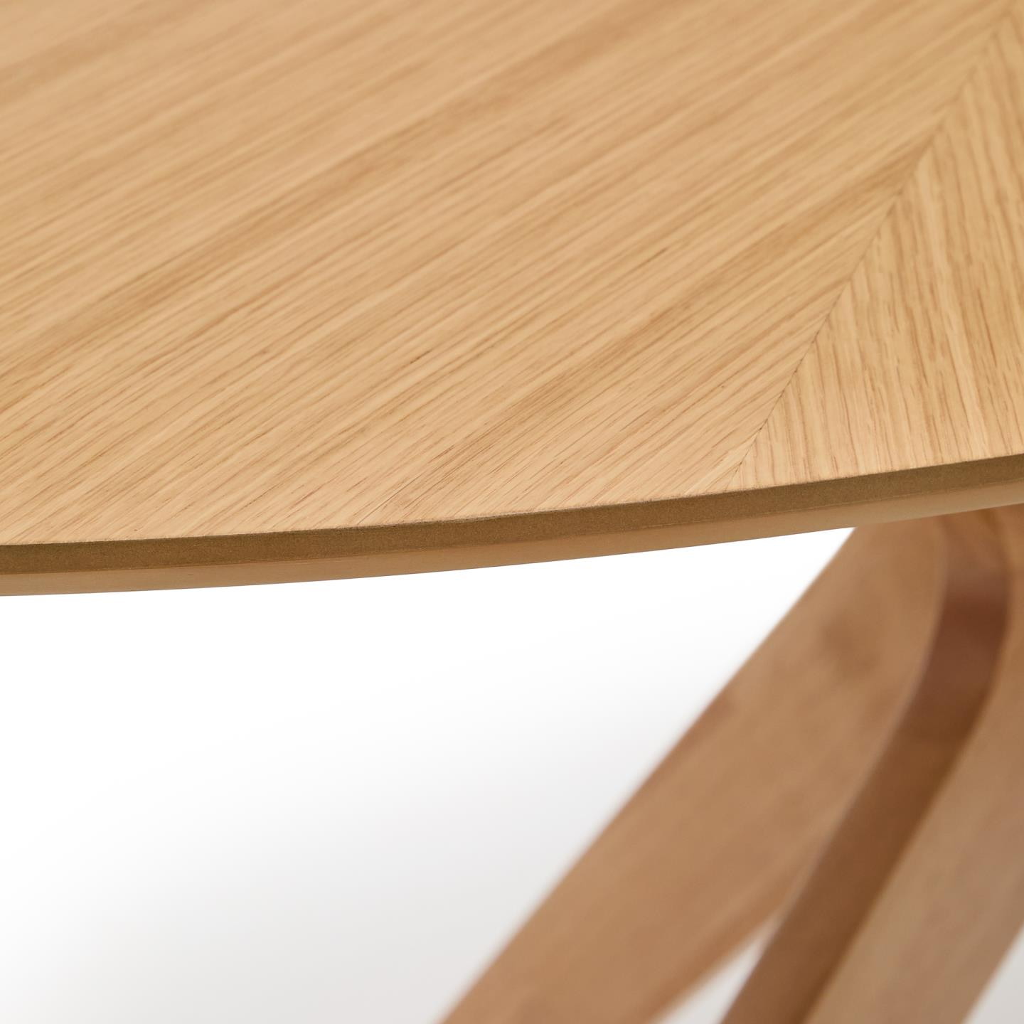 Kave Home Ovale Eettafel 'Naanim' Eiken en rubberhout, 180 x 110cm