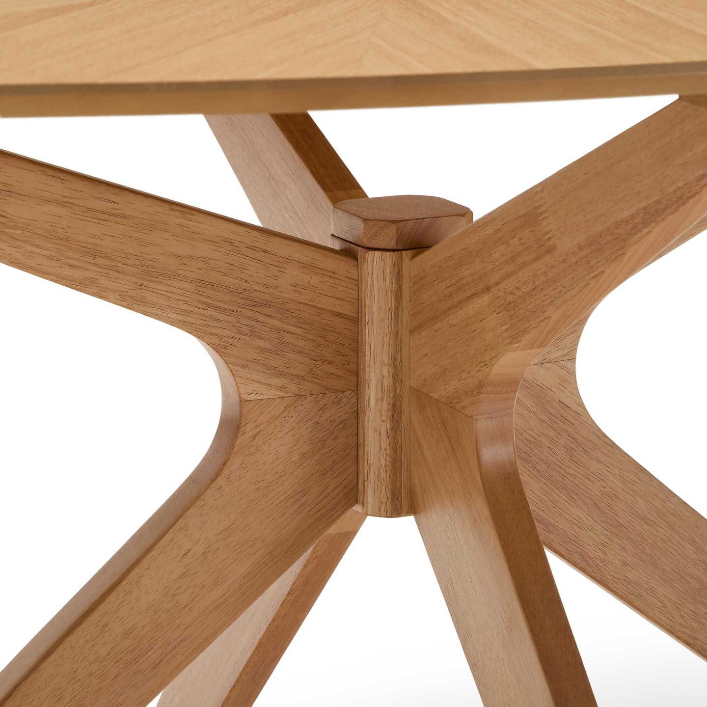 Kave Home Ovale Eettafel 'Naanim' Eiken en rubberhout, 180 x 110cm
