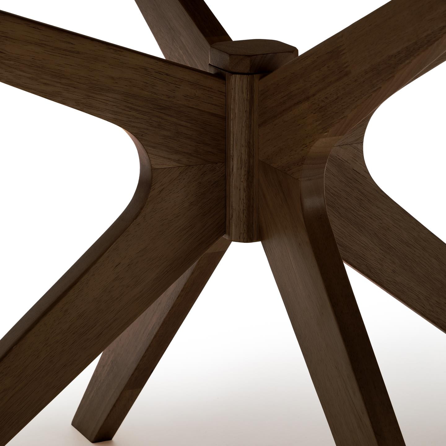 Kave Home Ovale Eettafel 'Naanim' Walnoot en rubberhout, 180 x 110cm