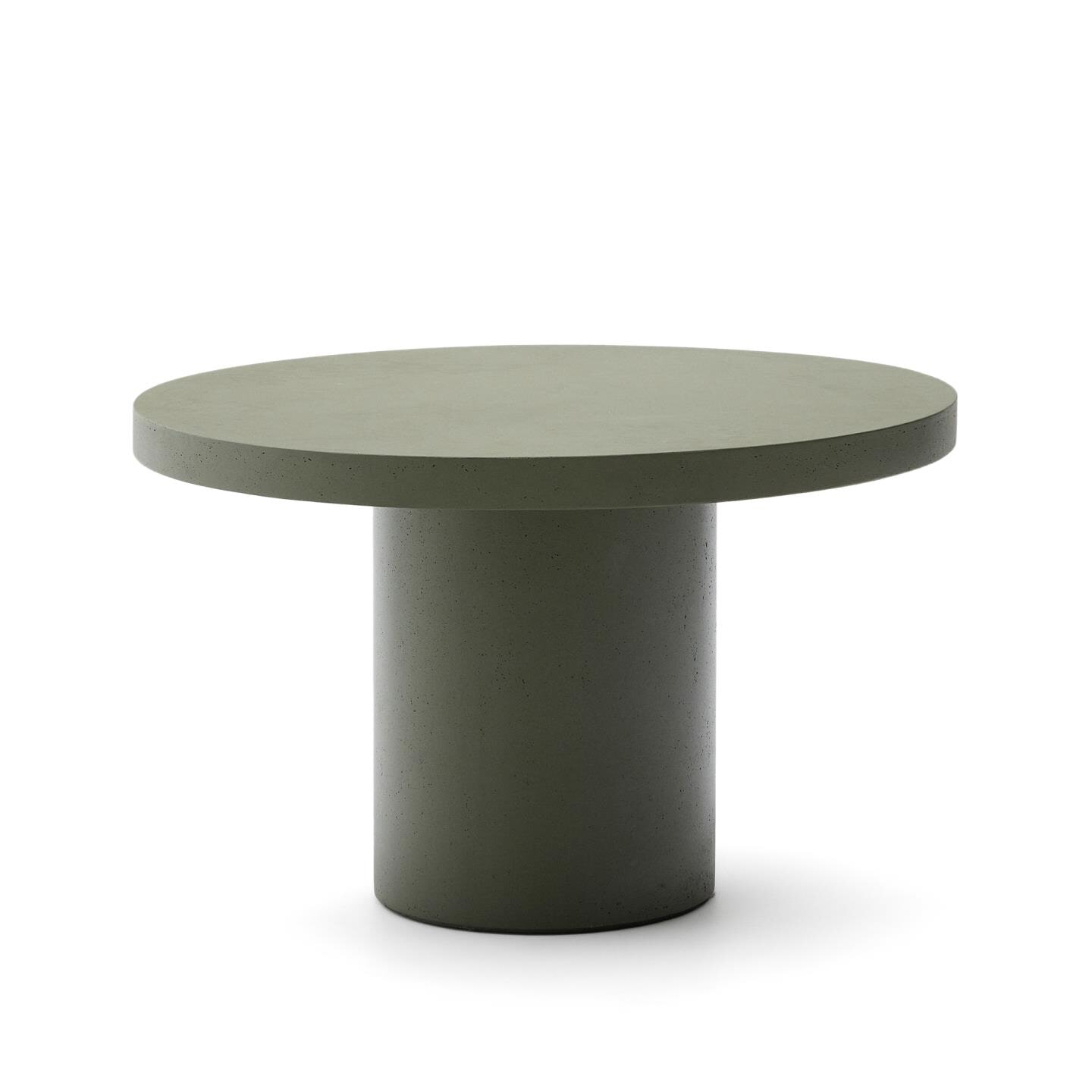 Kave Home Ronde Eettafel 'Aiguablava' Beton, 120cm, kleur Donkergroen