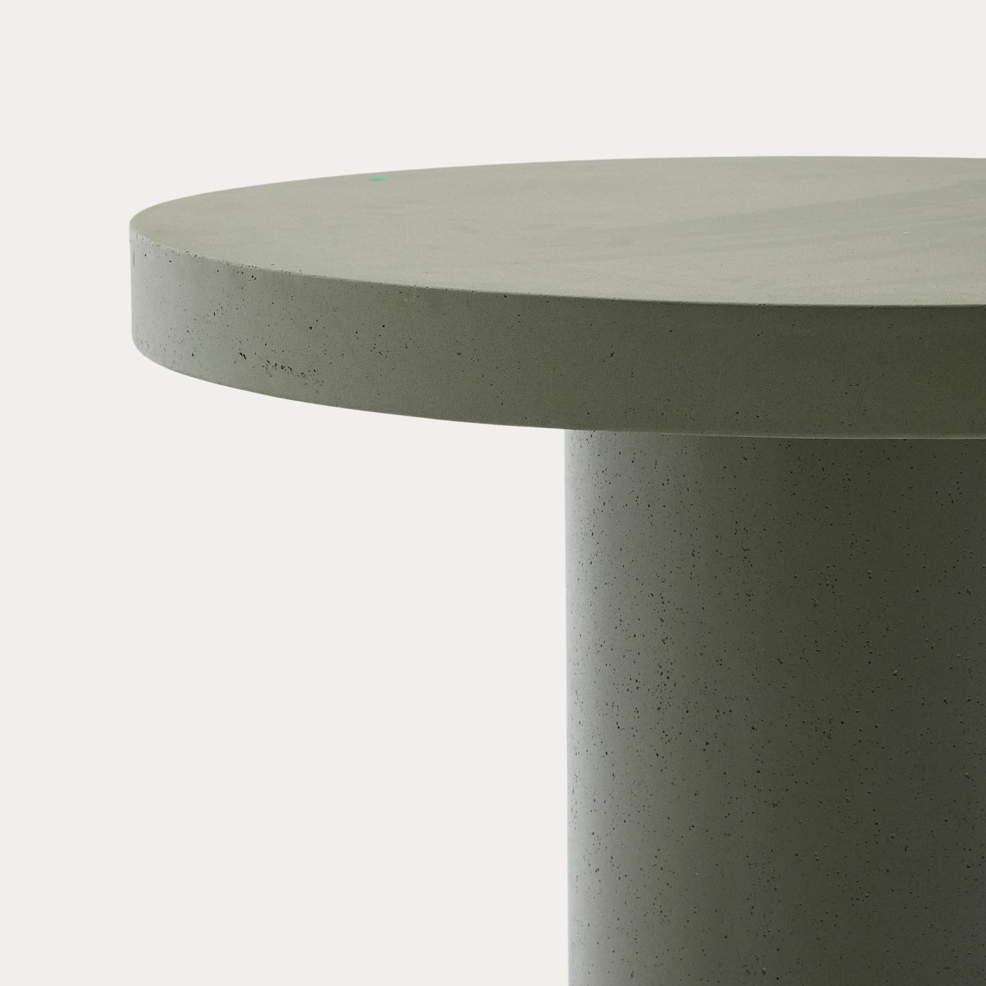 Kave Home Ronde Bistrotafel 'Aiguablava' Beton, 90cm, kleur Donkergroen