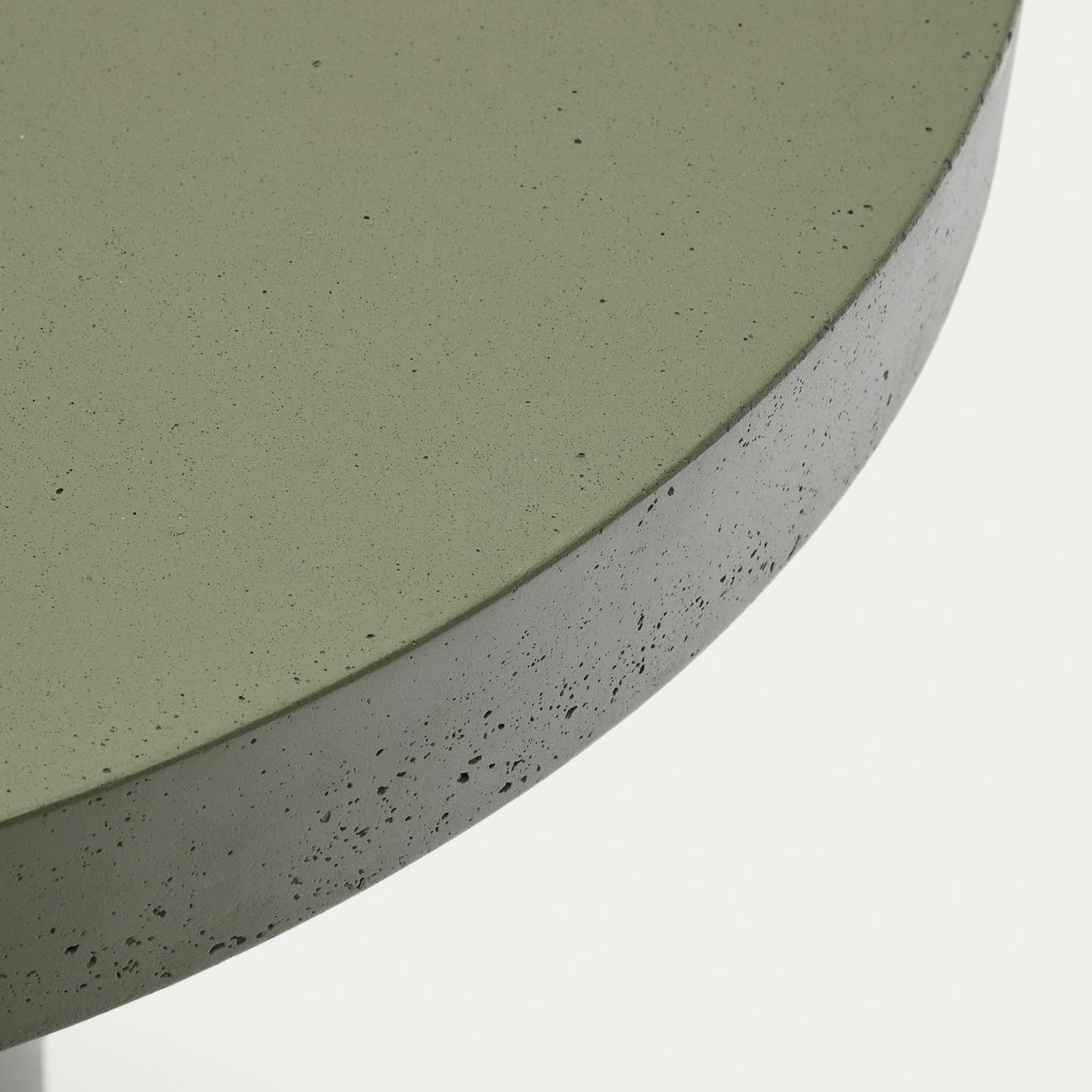 Kave Home Ronde Bistrotafel 'Aiguablava' Beton, 90cm, kleur Donkergroen