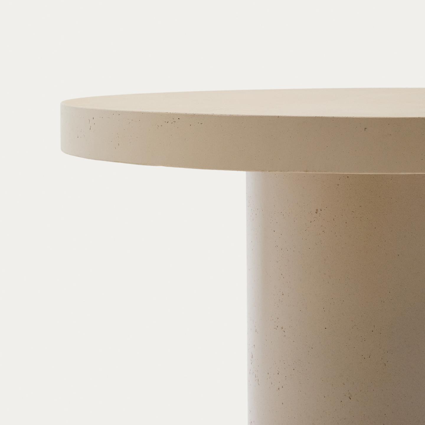 Kave Home Ronde Bistrotafel 'Aiguablava' Beton, 90cm, kleur Beige
