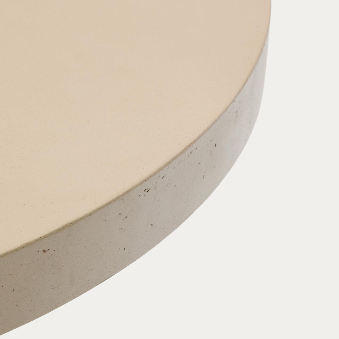 Kave Home Ronde Bistrotafel 'Aiguablava' Beton, 90cm, kleur Beige