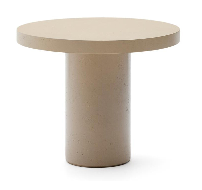 Kave Home Ronde Bistrotafel 'Aiguablava' Beton, 90cm, kleur Beige