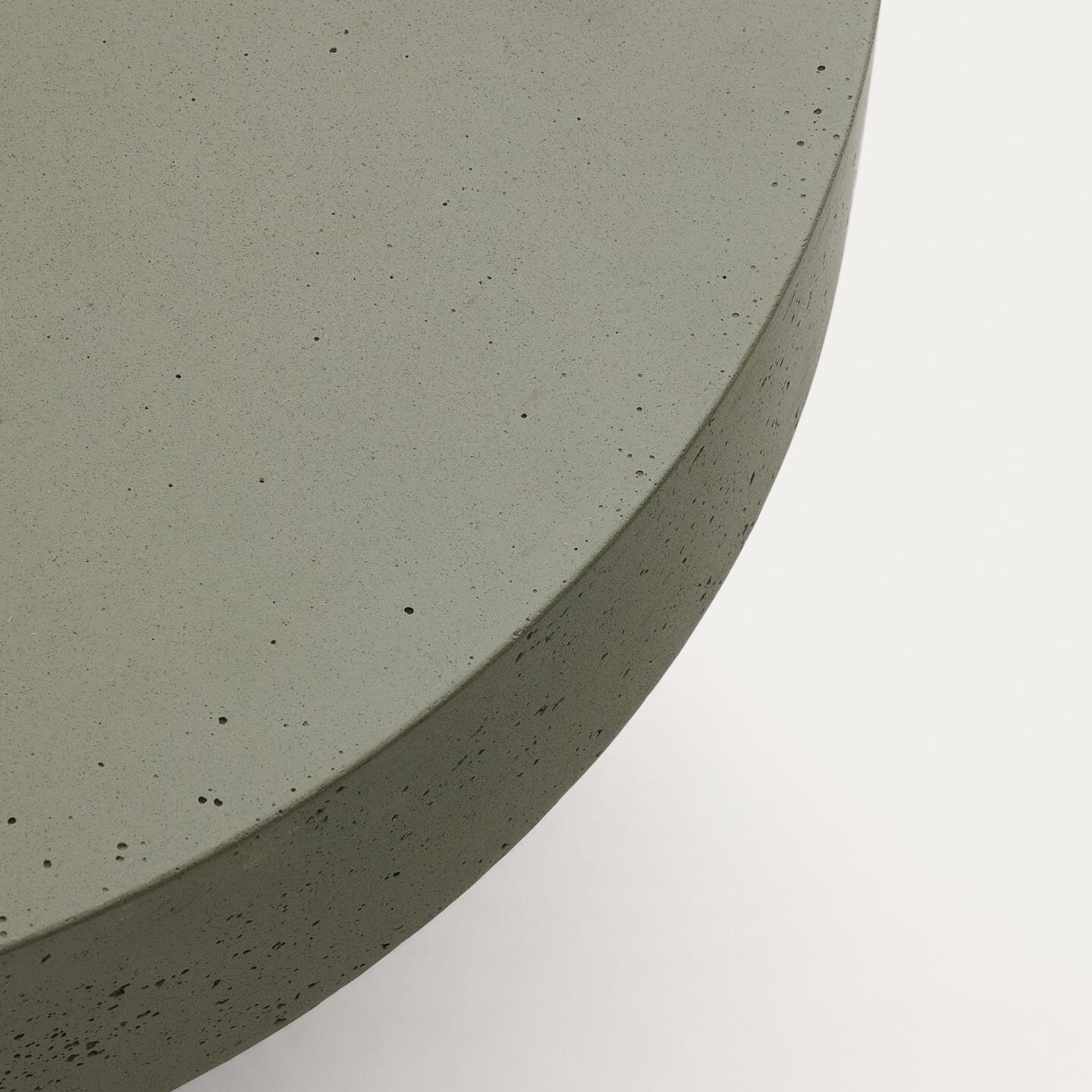 Kave Home Ronde Salontafel 'Aiguablava' Beton, 90cm, kleur Donkergroen