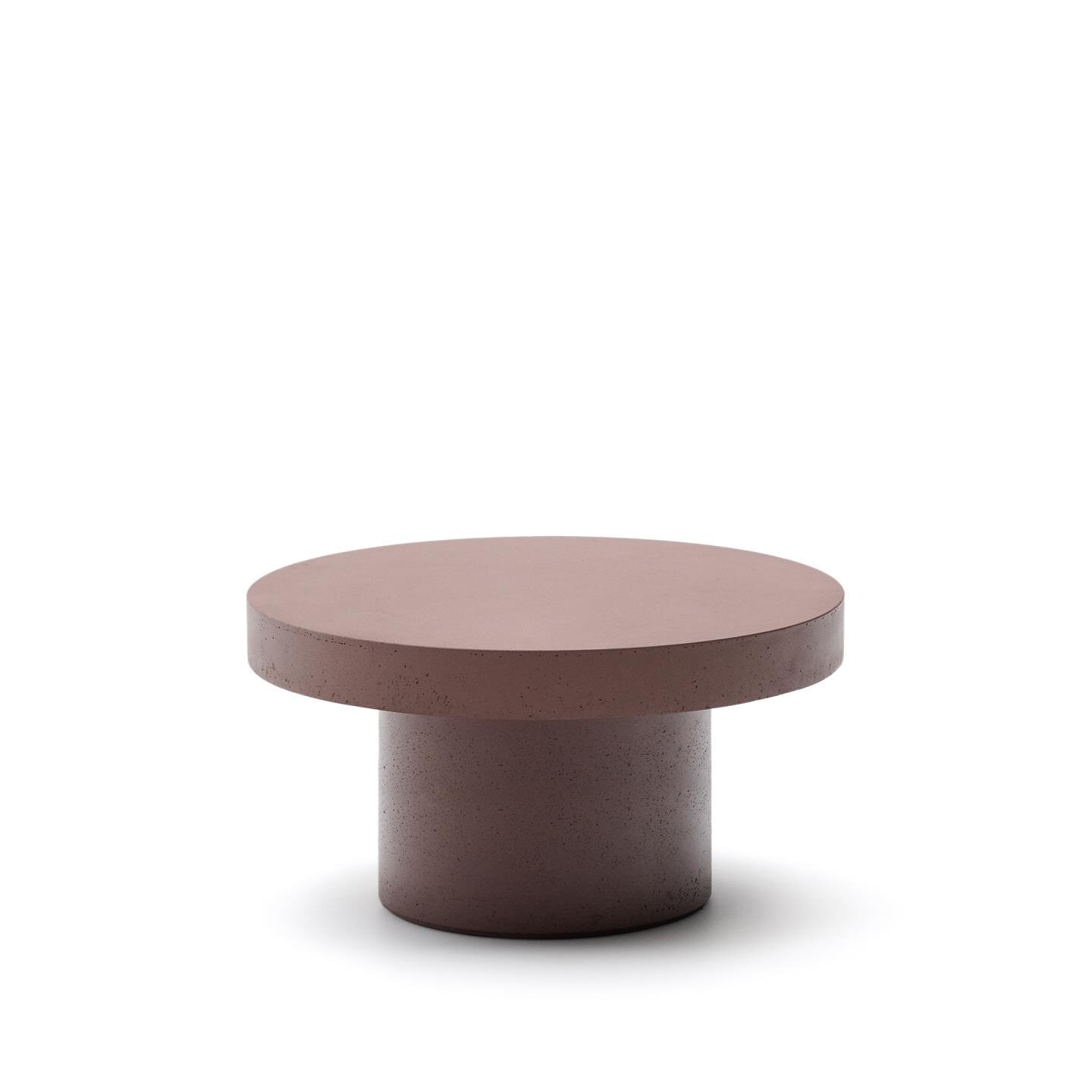 Kave Home Ronde Salontafel 'Aiguablava' Beton, 90cm, kleur Terracotta