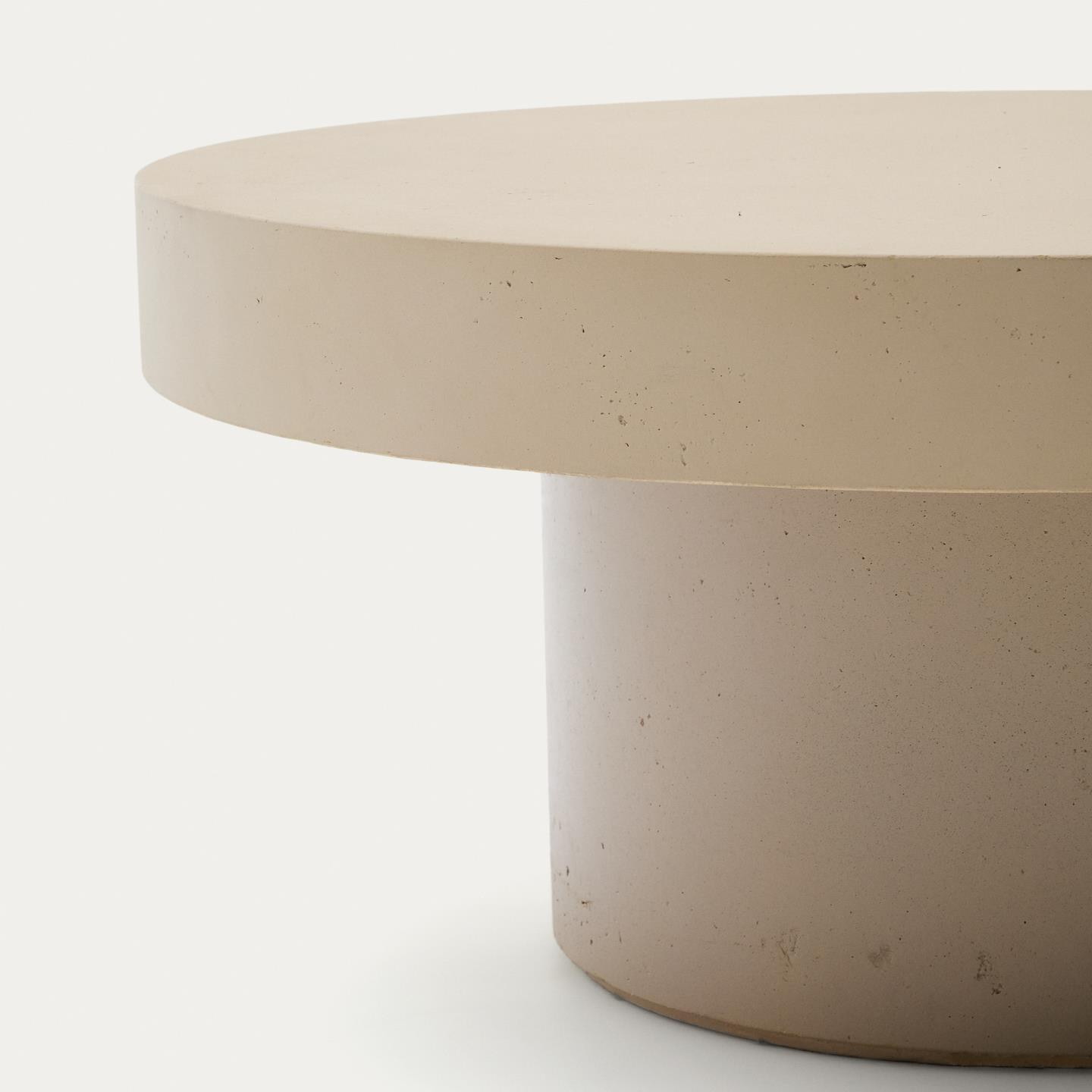 Kave Home Ronde Salontafel 'Aiguablava' Beton, 66cm, kleur Beige