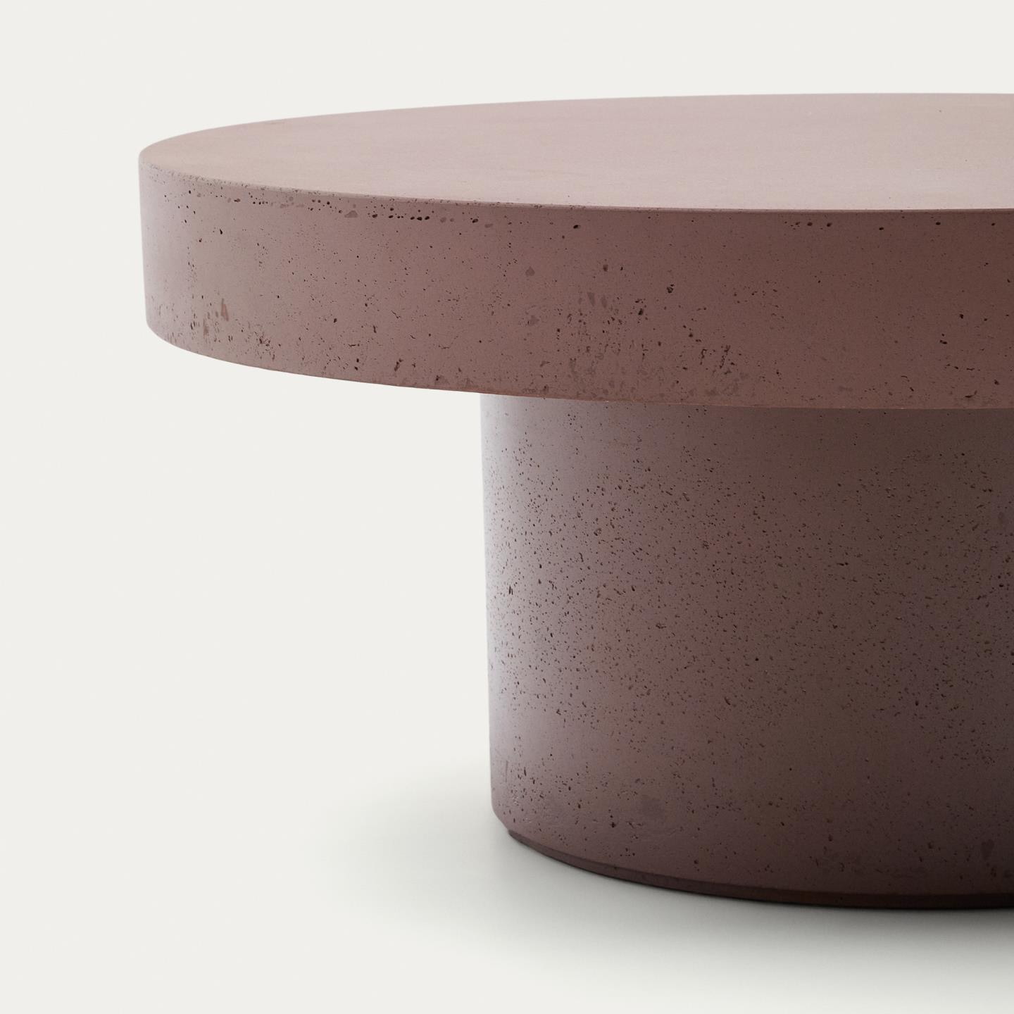 Kave Home Ronde Salontafel 'Aiguablava' Beton, 66cm, kleur Terracotta