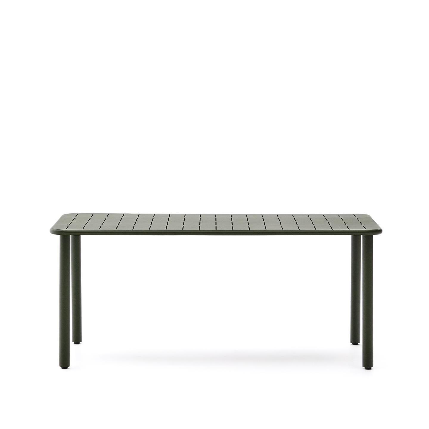 Kave Home Tuintafel 'Brai' Staal, 180 x 90cm, kleur Donkergroen
