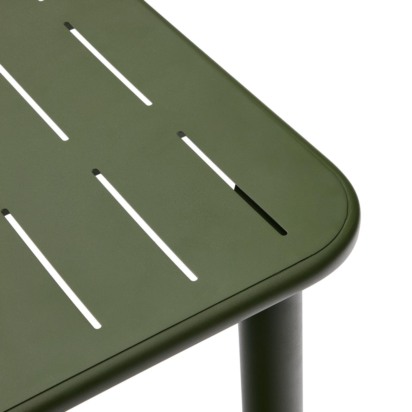 Kave Home Tuintafel 'Brai' Staal, 180 x 90cm, kleur Donkergroen