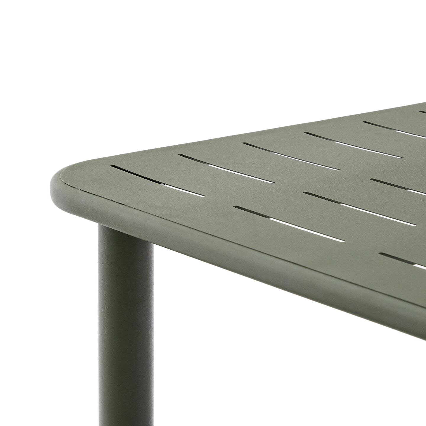 Kave Home Tuintafel 'Brai' Staal, 180 x 90cm, kleur Donkergroen