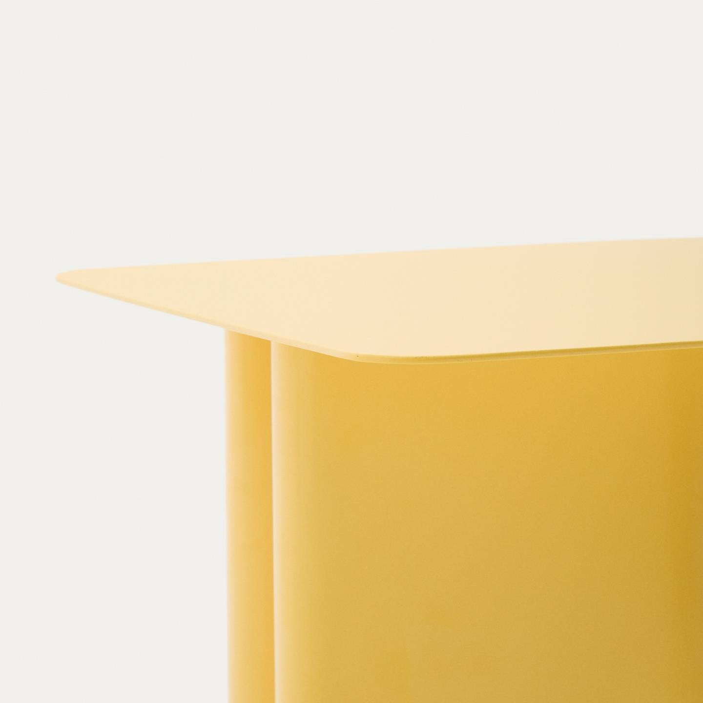Kave Home Vierkante Bijzettafel 'Arvin' 42 x 42cm, kleur Geel