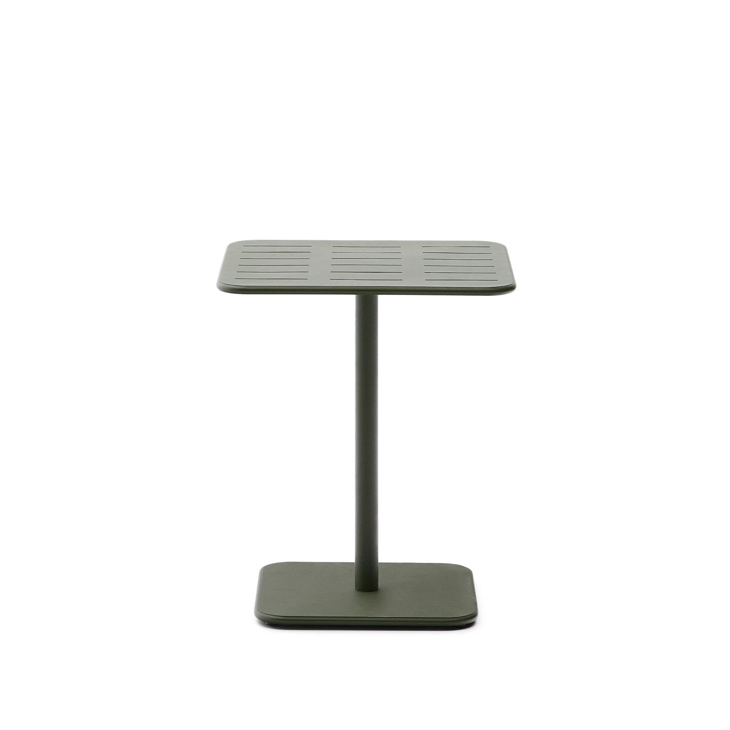 Kave Home Outdoor Bistrotafel 'Brai' Staal, 70 x 70cm, kleur Donkergroen