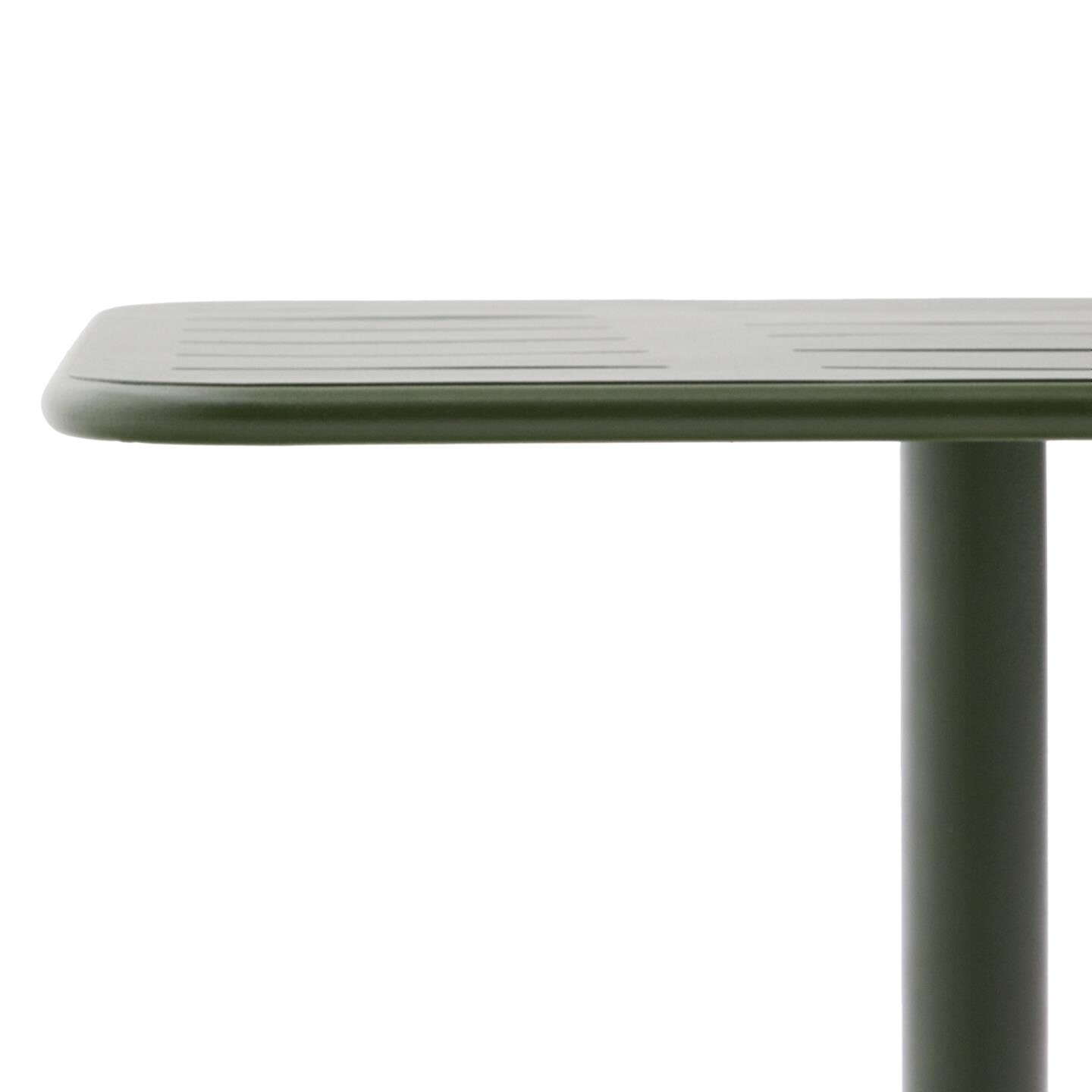 Kave Home Outdoor Bistrotafel 'Brai' Staal, 70 x 70cm, kleur Donkergroen